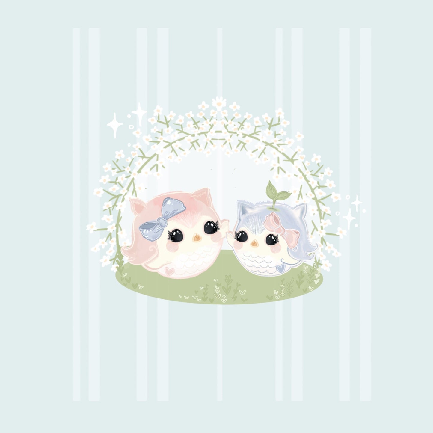 Kawaii Owl cute sticker pack//  Digital Art, Stickers, Kawaii Illustration, space, Stationary, Kawaii stickers, journal stickers.