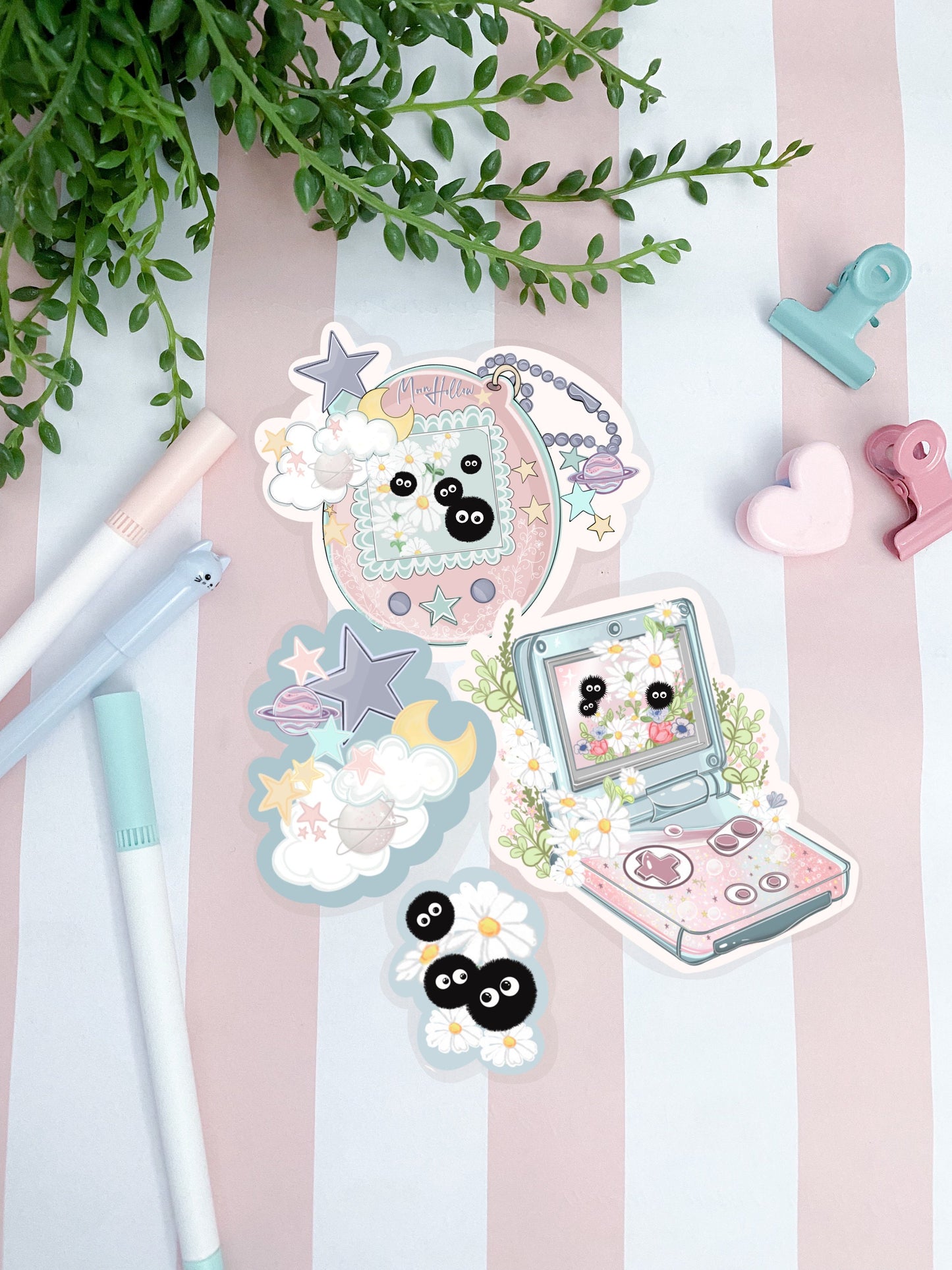Kawaii gaming sticker pack, Anime Digital Art, Stickers, Kawaii Illustration, space, Stationary, Magic, game, bujo bullet journal.