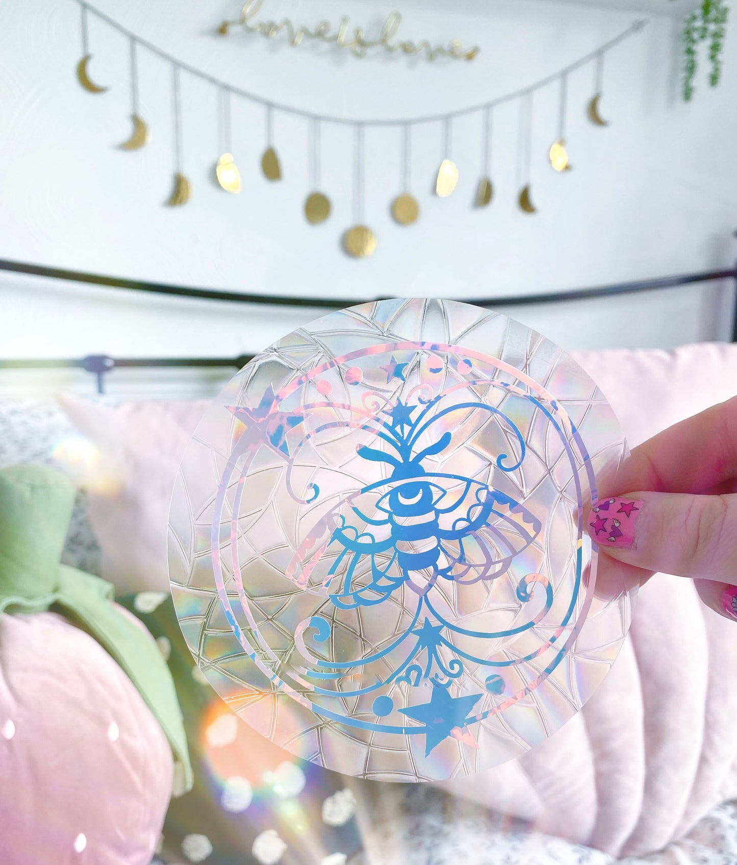 Magical Moth suncatcher decal sticker. Window rainbow. Prism. Rainbow suncatcher. Rainbow maker. Window decal. Suncatcher sticker.