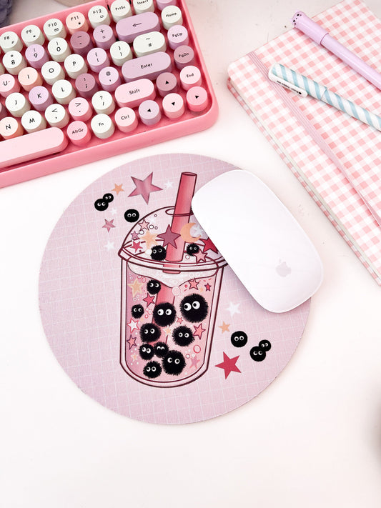 Bubble tea mouse mat, kawaii Gaming setup desk mat, mouse pad, kawaii computer mat. Gaming desk mat. Cute colourful desk setup mousepad.