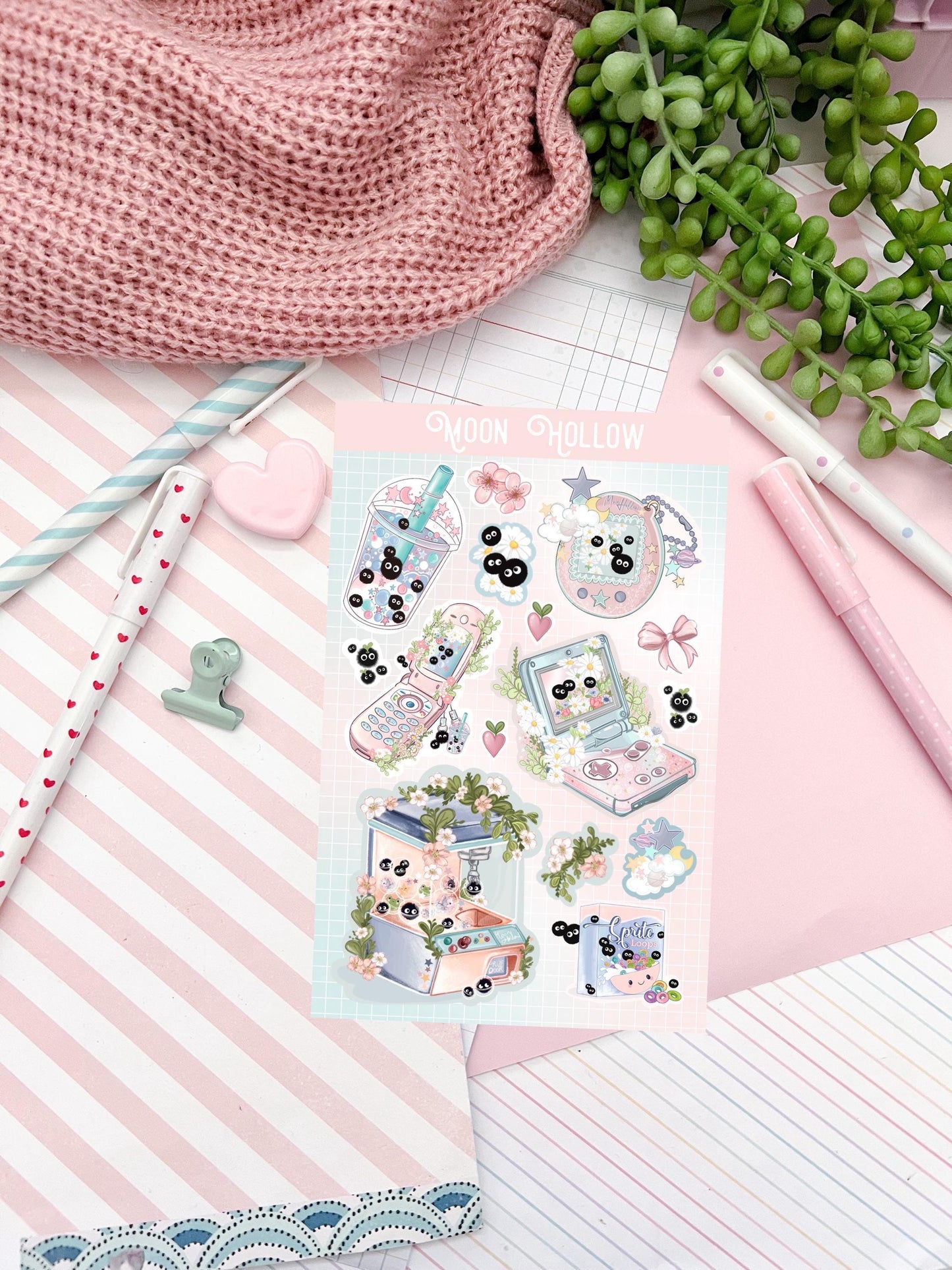 Kawaii bubble tea planner stickers, bujo. Kawaii Illustration.