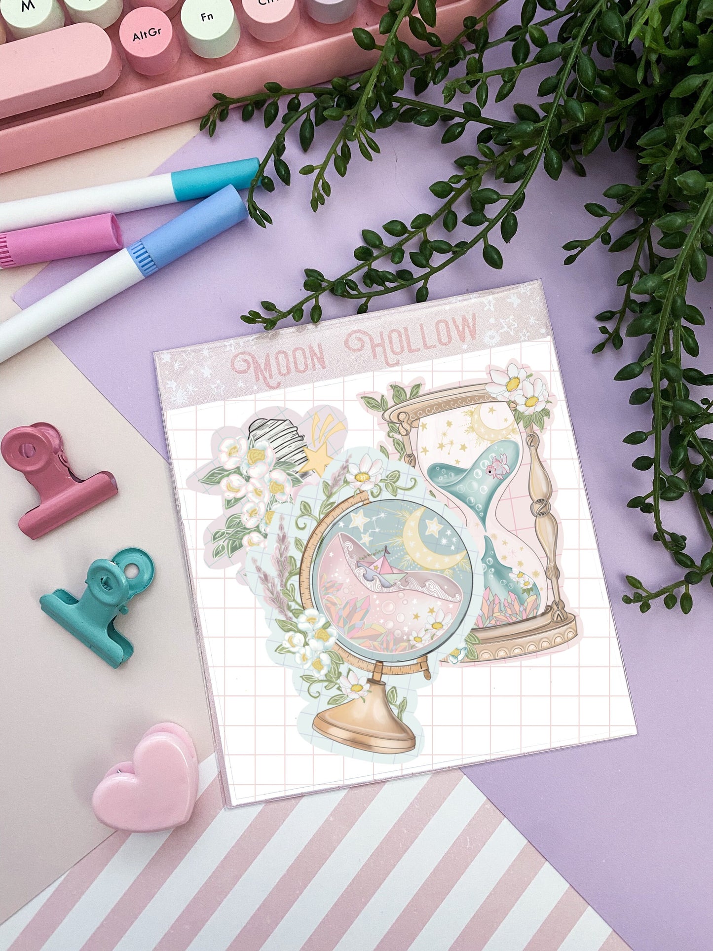 Sail the world sticker pack, Stickers, Kawaii Illustration, space, Stationary.