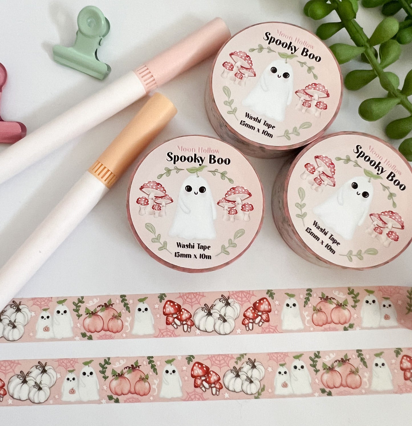 Spooky boo Washi tape /  halloween ghost, pumpkin Washi tape  / Digital art, washi tape. Cute Halloween gift stationery. Tape. Scrapbooking