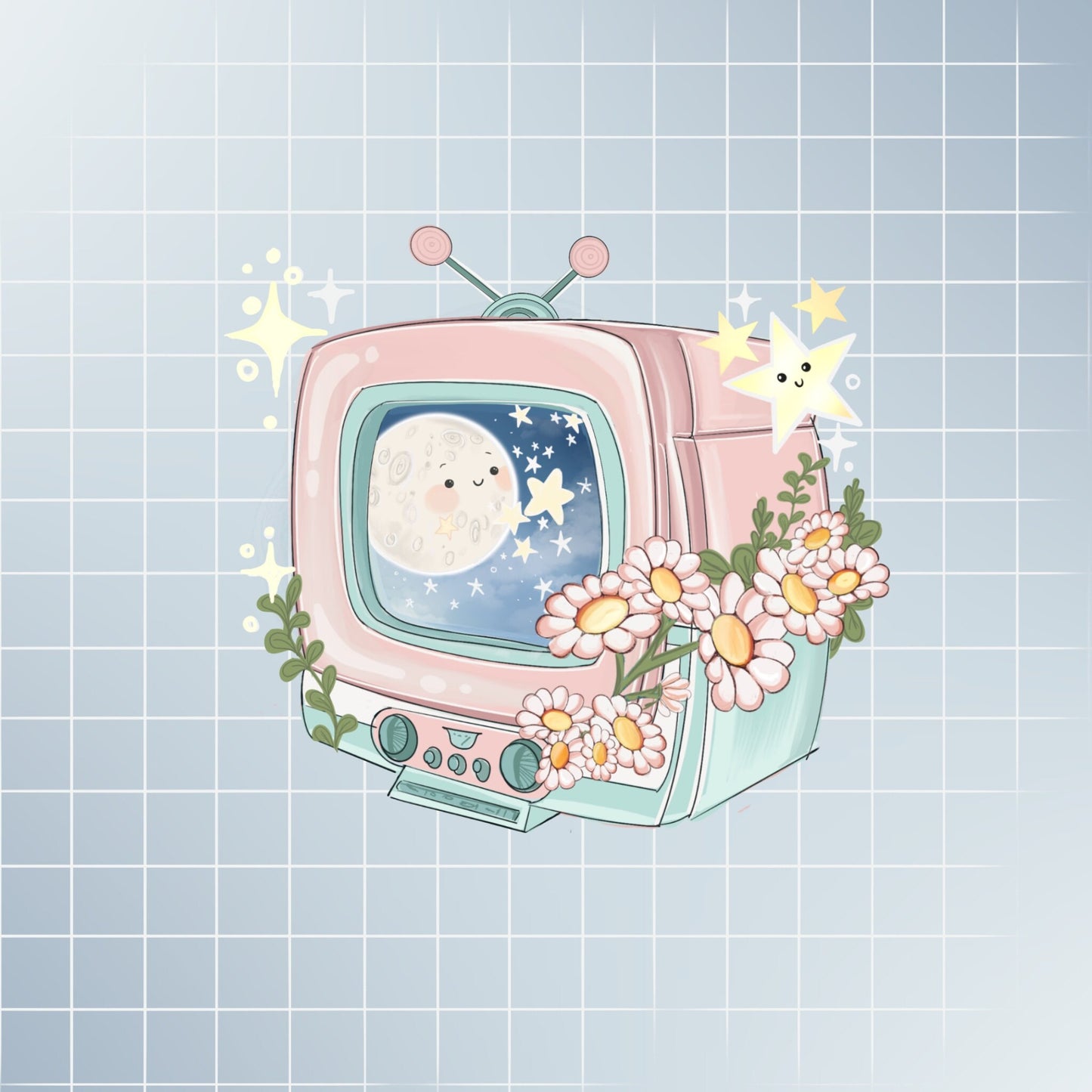Book lover retro aesthetic large sticker.
