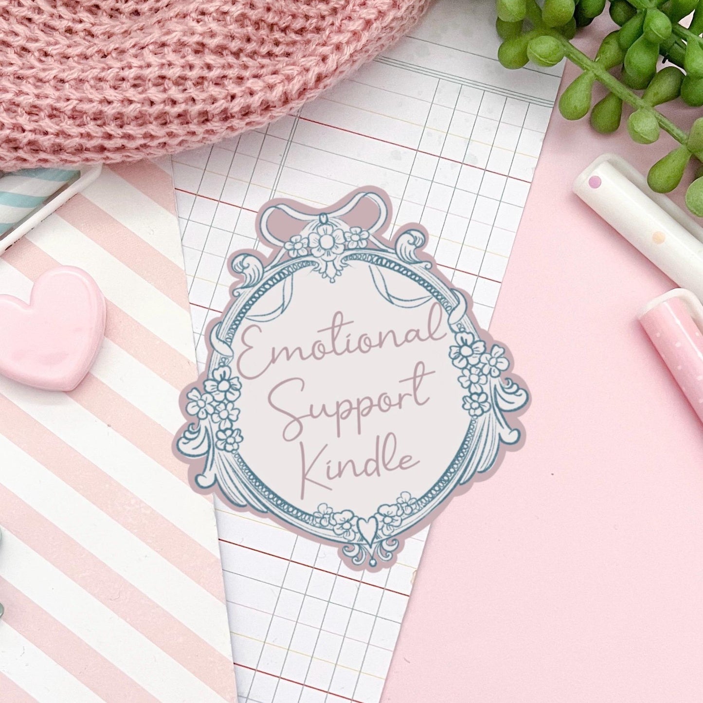 Emotional Support Kindle Sticker | Kindness Quote Decal | Motivational Kindle Skin | Positive Affirmation Vinyl Sticker | Gift for Book Love