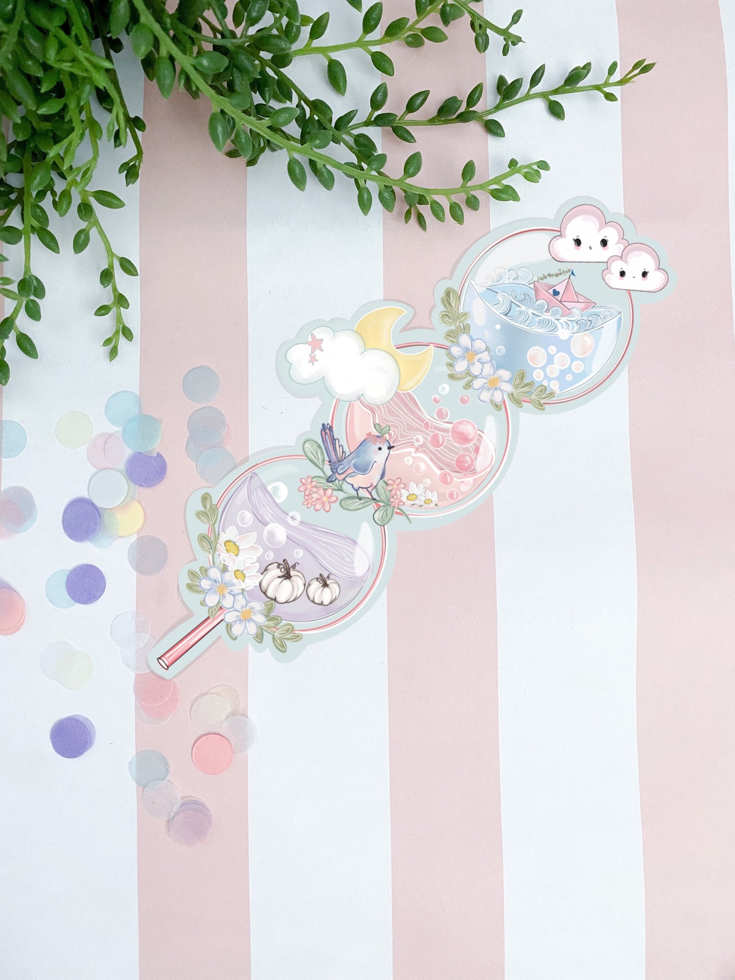 Pumpkin Moon Dango Kawaii cute moon die-cut sticker/ Digital art, laptop decals. Cute kawaii gift, Bujo ,bullet journal, laptop, iPad