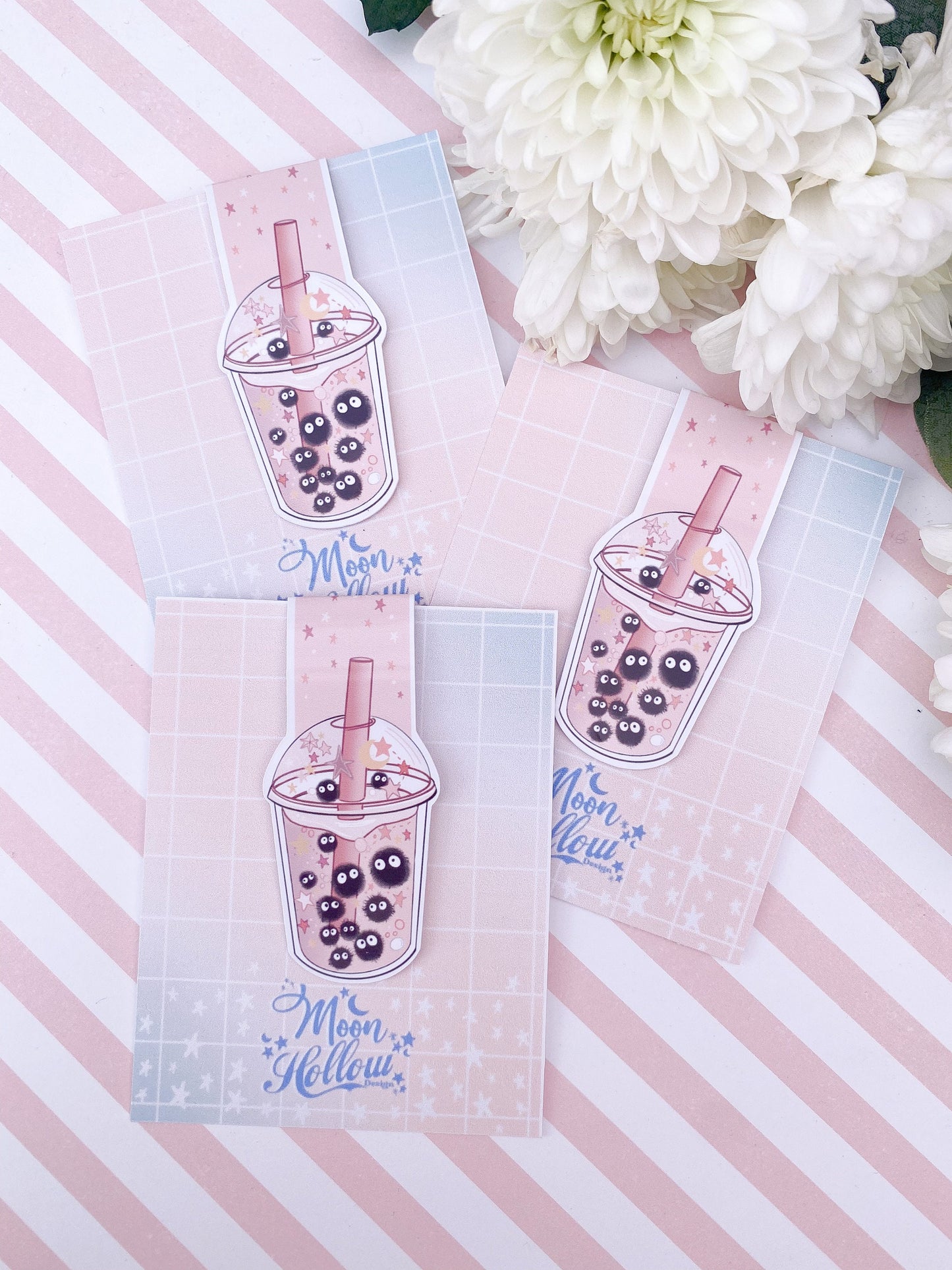 Bubble tea magnetic bookmark /  kawaii bookmark / books , reading. Cute kawaii gift stationery