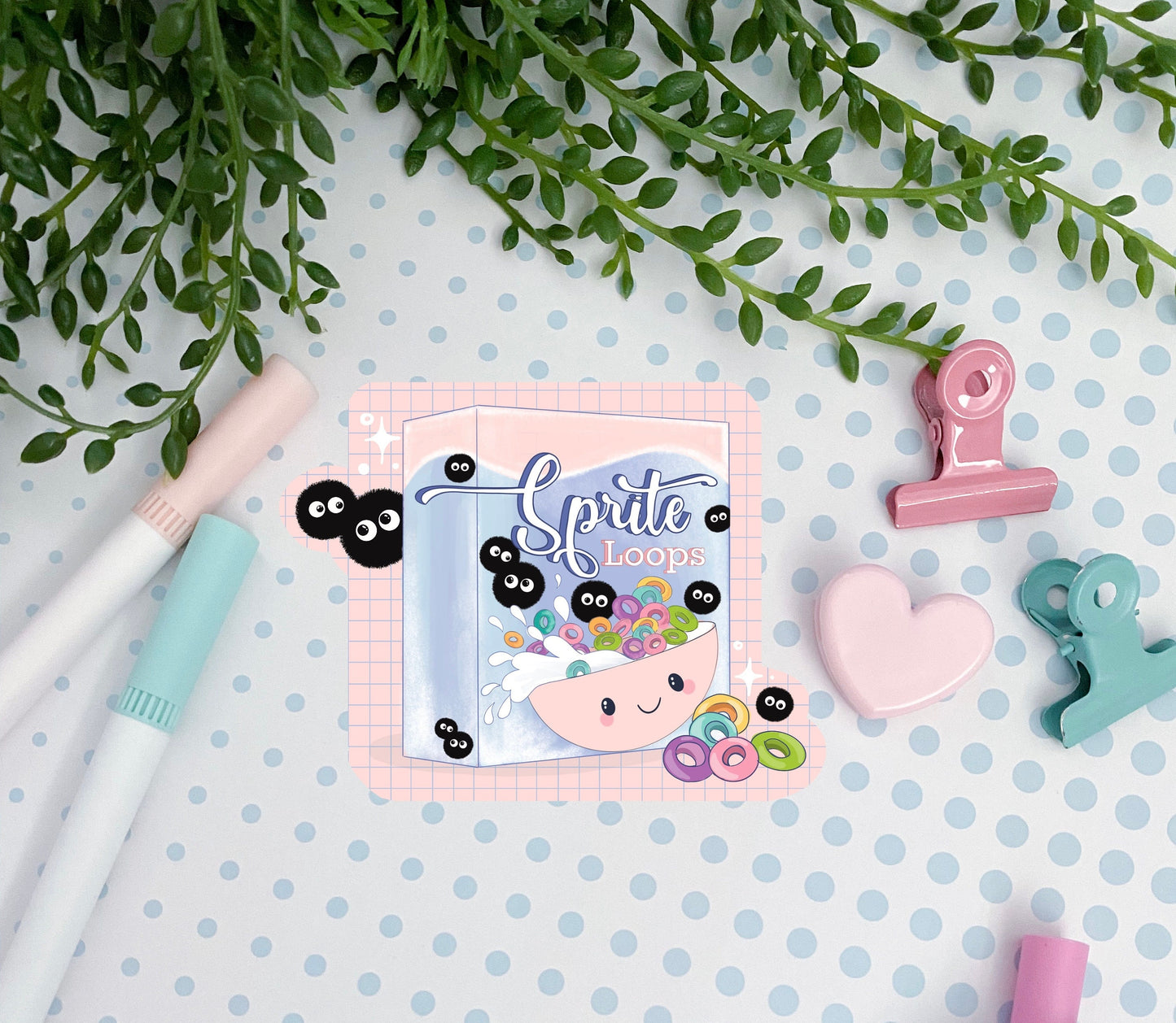 Sprite loops kawaii snacks sticker  / kawaii die-cut sticker/ Digital art, decals. gift stationery, bullet journal, laptop, iPad sticker.