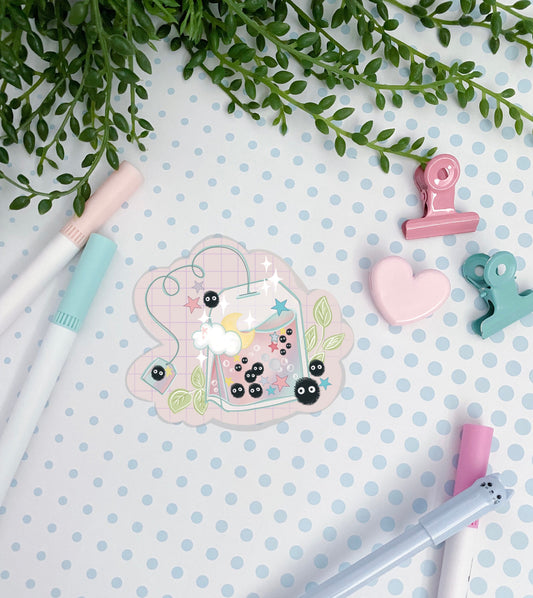 Bubble tea teabag sticker, kawaii bubble tea die-cut sticker/ Digital art, laptop decals. Cute gift, Bujo ,bullet journal, laptop, iPad