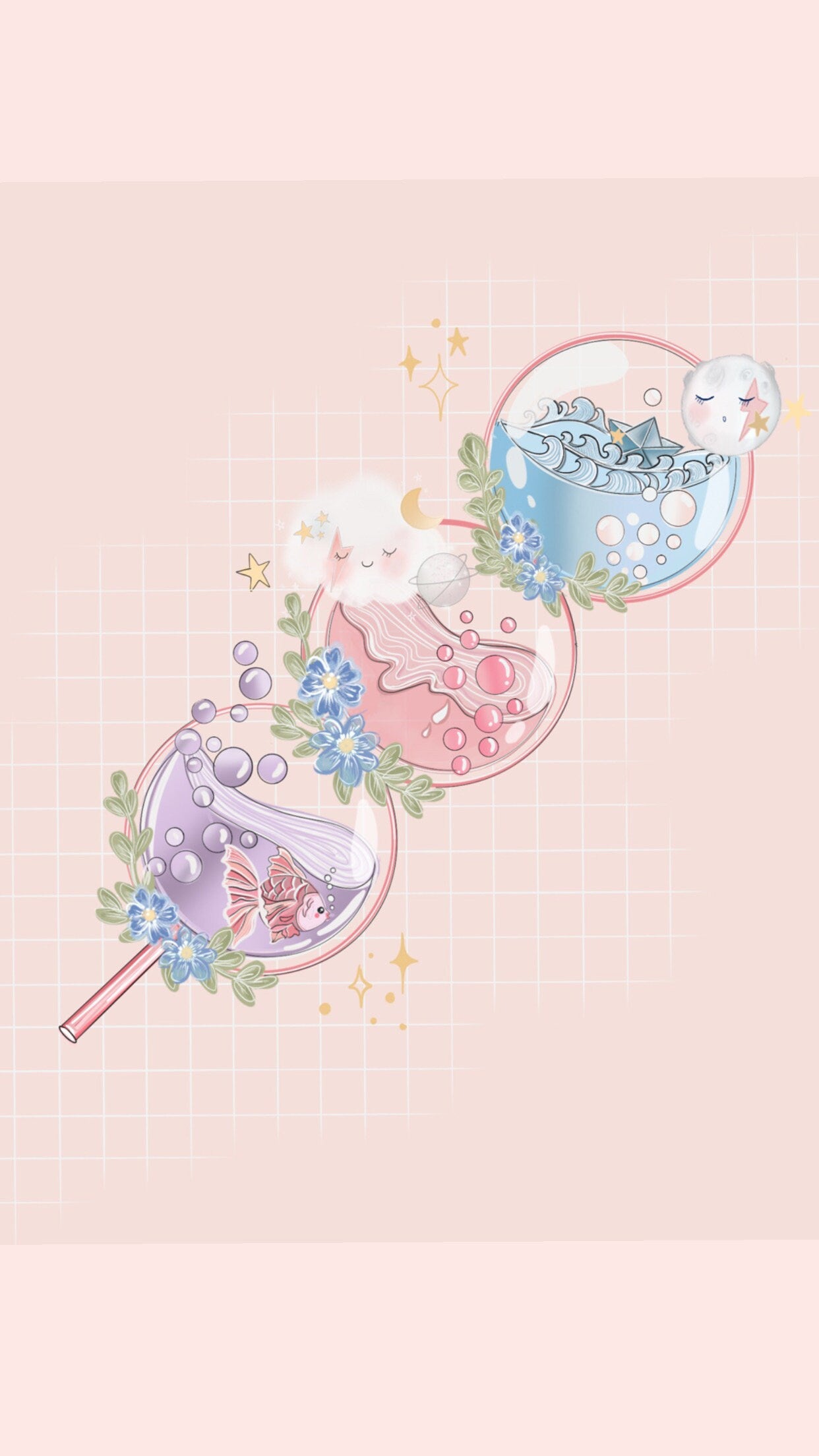 Dango Kawaii cute moon die-cut sticker/ Digital art, laptop decals. Cute kawaii gift, Bujo ,bullet journal, laptop, iPad