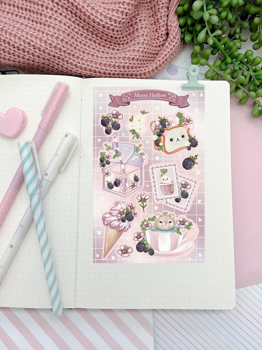 Summer fruit aesthetic sticker sheet.