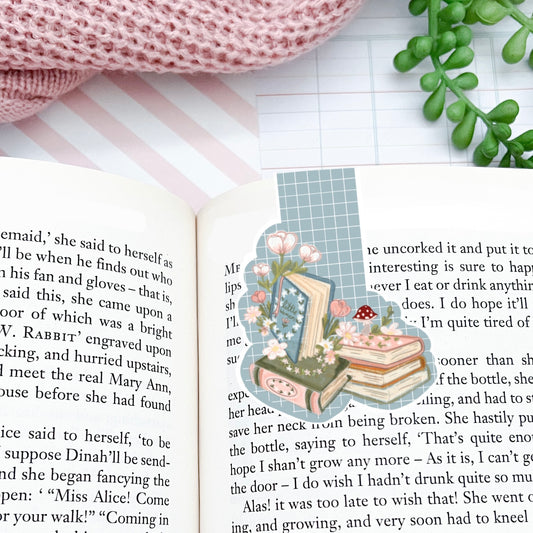 Cozy book lover Bookish magnetic bookmark /  book lover gift