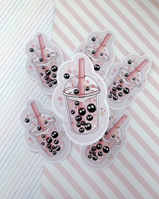Bubble tea sticker  /  kawaii bubble tea die-cut sticker/ Digital art, laptop decals. Cute kawaii gift, Bujo ,bullet journal, laptop, iPad