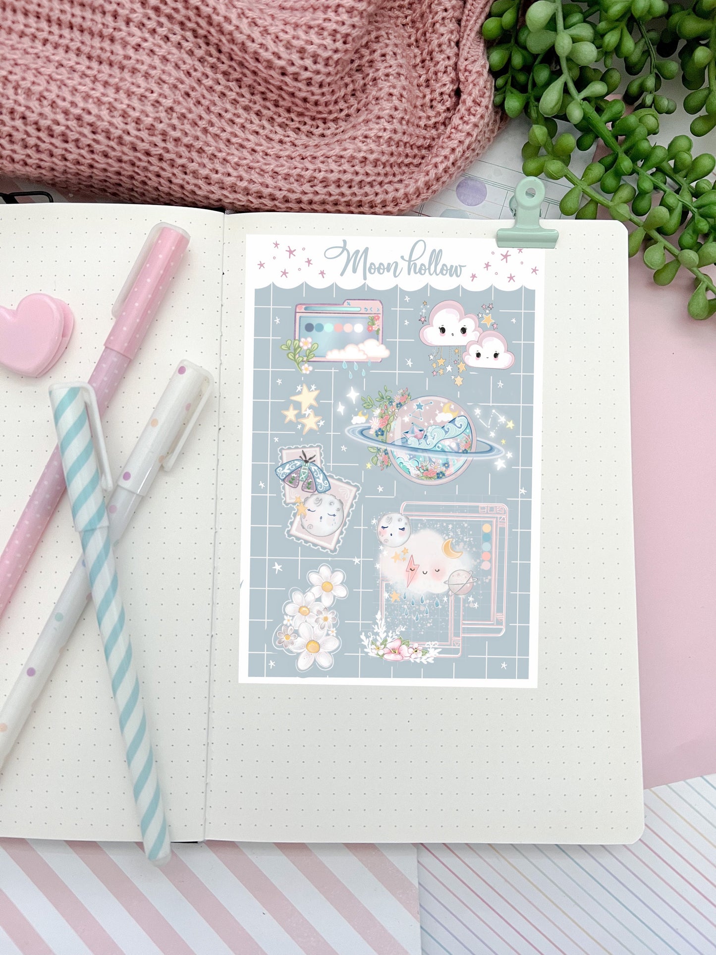 Space moon penpal sticker sheet, Hand drawn, Stickers, Moon Illustration, journaling, Stationary, Bujo, scrapbook bullet journal.