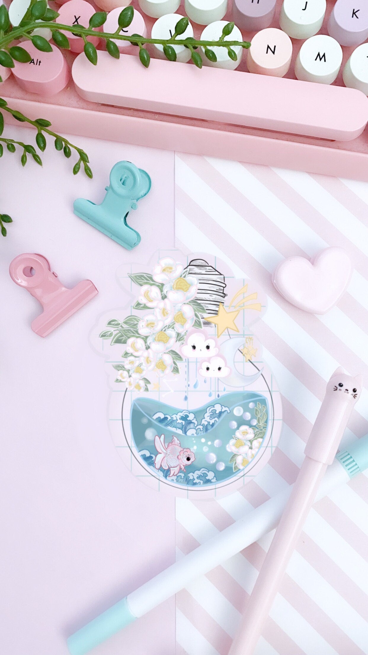 Sail the world sticker pack, Stickers, Kawaii Illustration, space, Stationary.