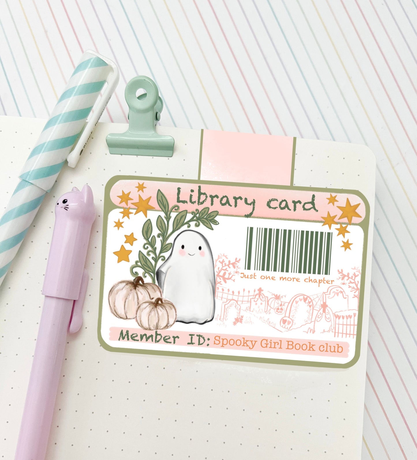 Spooky girls Ghost book club magnetic bookmark / cosy bookish Halloween autumn bookmark / Digital art, books ,bookish cute stationery