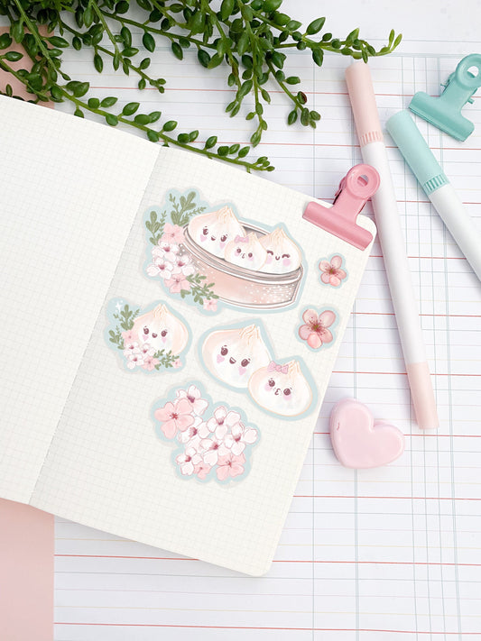Kawaii cute Bao buns sticker pack.