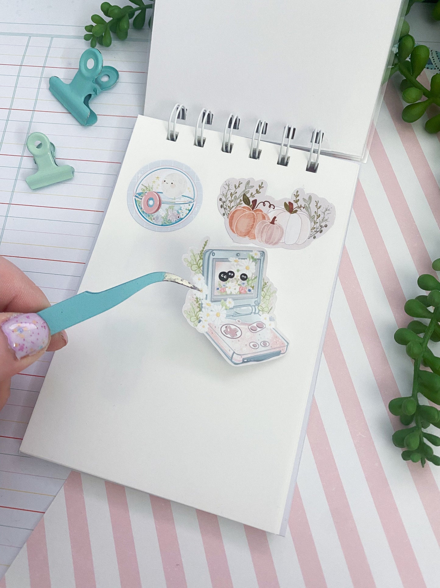 Kawaii Reusable Sticker Book, Reusable Sticker Album, 6x4 inch Sticker Book, Silicone Release Paper, Bubble tea Sticker Storage Book