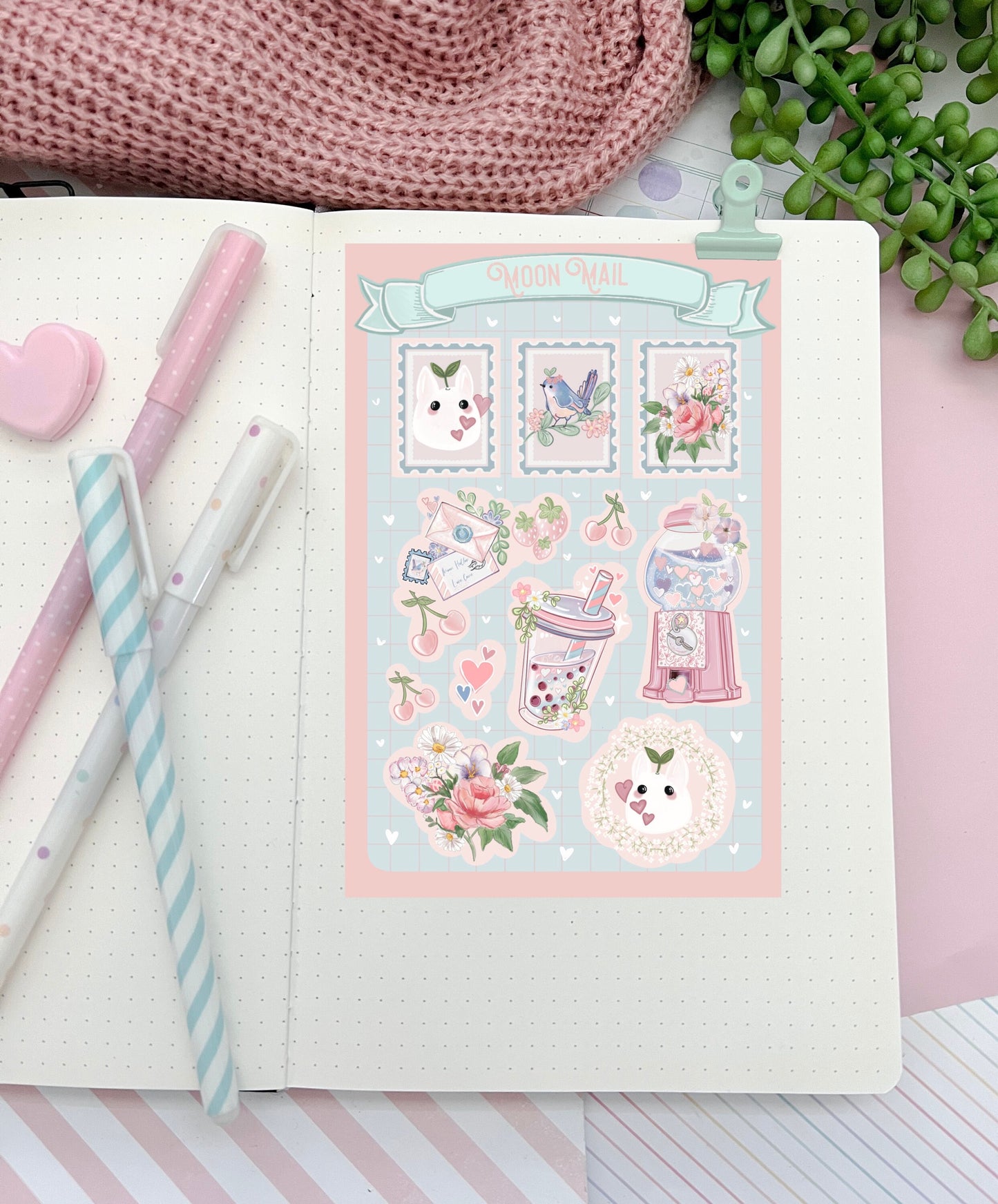 Cute penpal journal sticker sheet, Hand drawn, Stickers, flowers Illustration, journaling, Stationary, Bujo, scrapbook bullet journal.