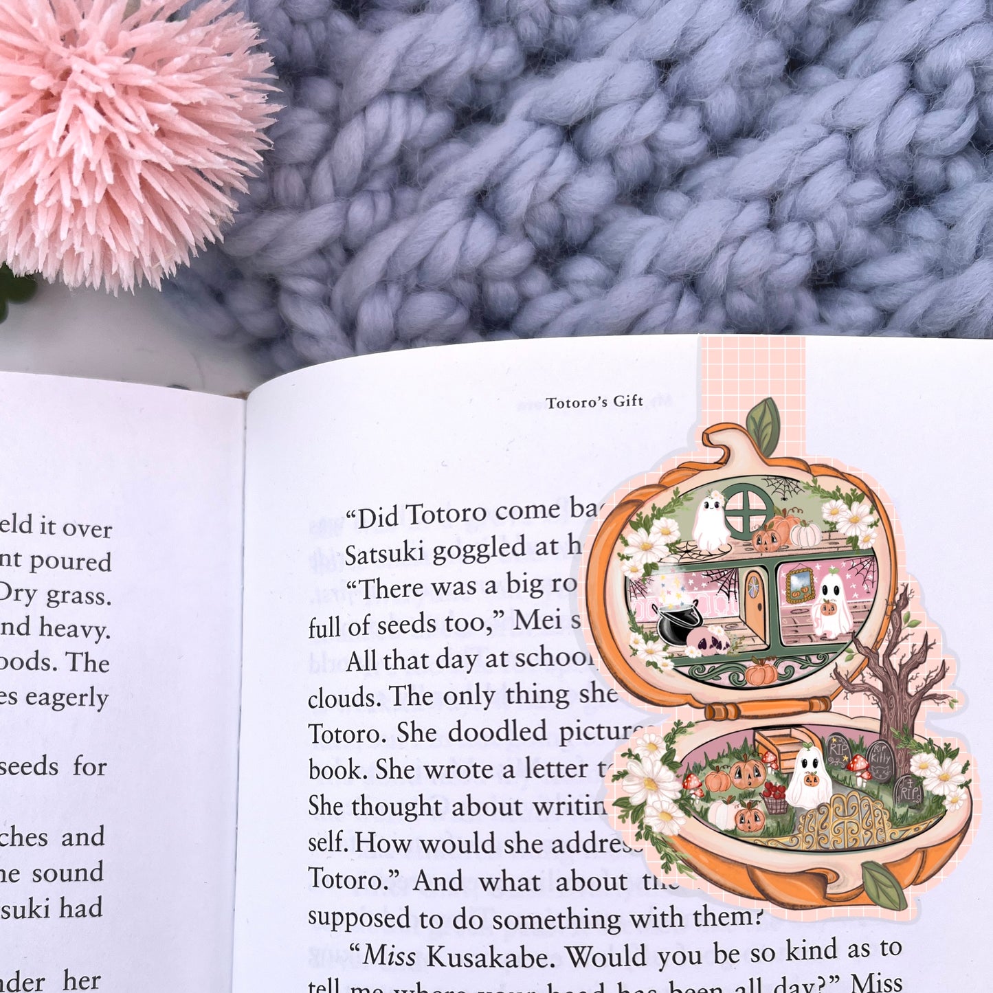 Spooky Polly Pocket Magnetic Bookmark: ghost  Halloween Stationery