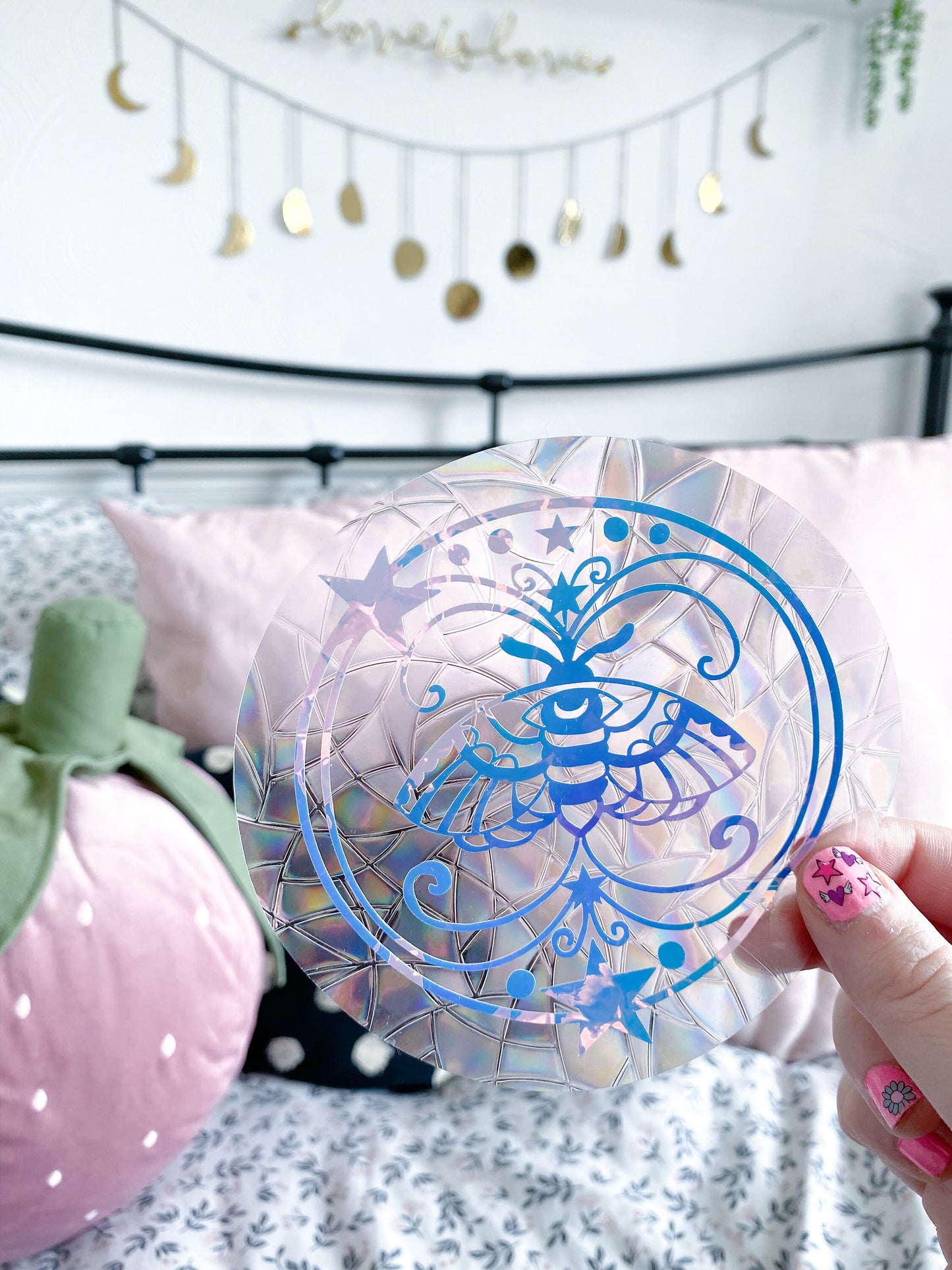 Magical Moth suncatcher decal sticker. Window rainbow. Prism. Rainbow suncatcher. Rainbow maker. Window decal. Suncatcher sticker.