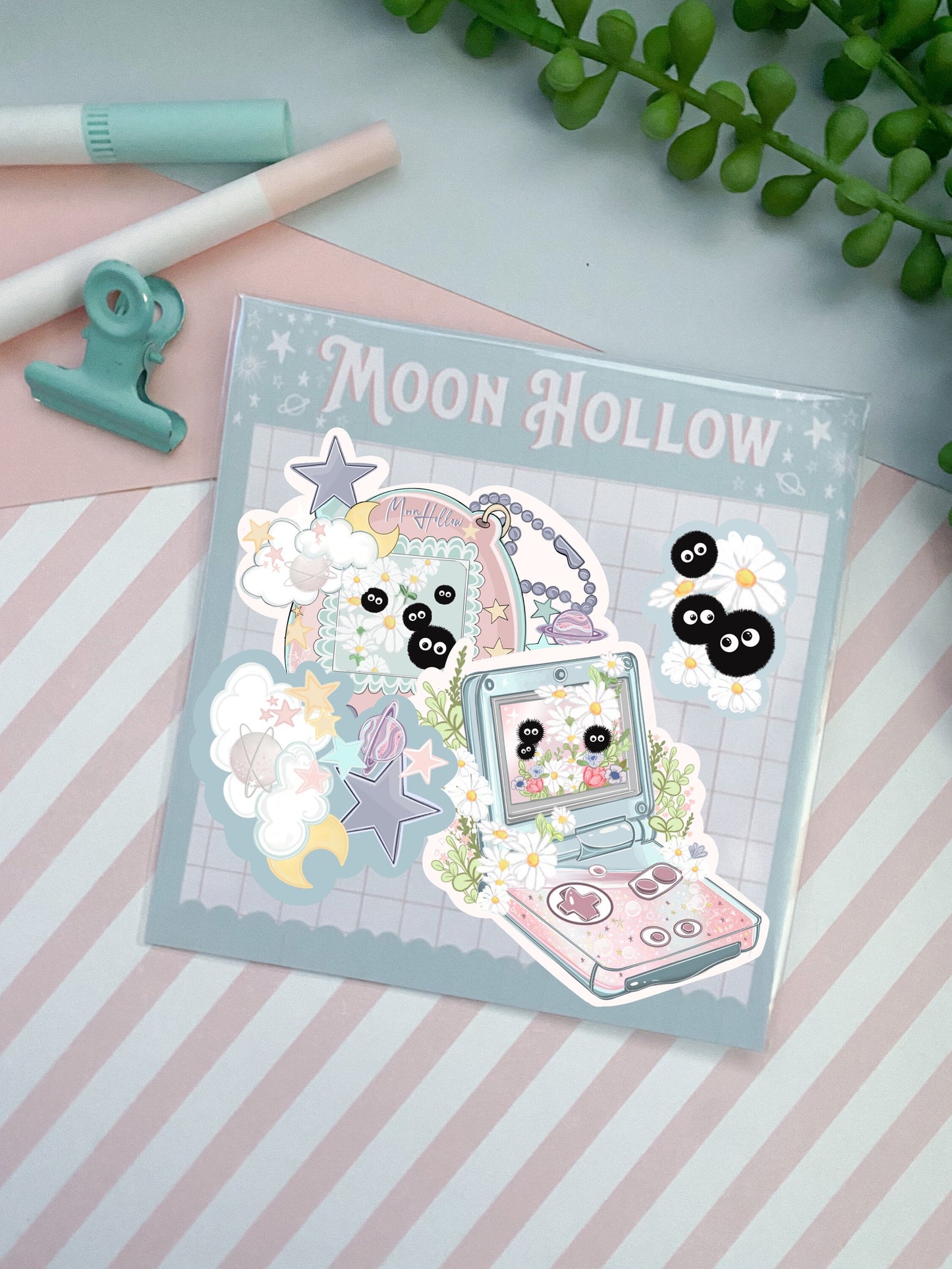 Kawaii gaming sticker pack, Anime Digital Art, Stickers, Kawaii Illustration, space, Stationary, Magic, game, bujo bullet journal.