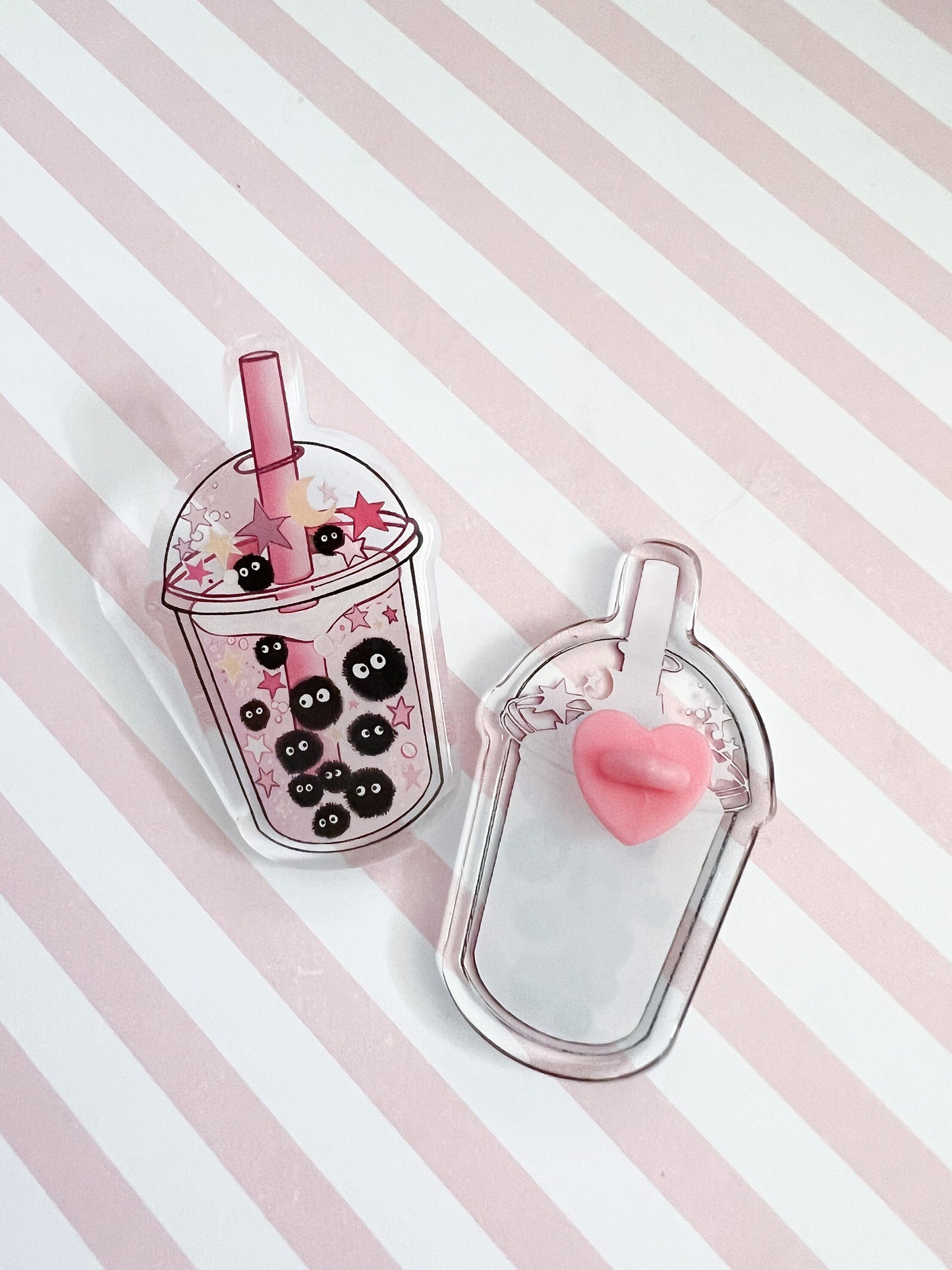 Kawaii bubble tea acrylic pin , Boba Digital Art, acylic, Kawaii Illustration, space, enamel pin, pin collection