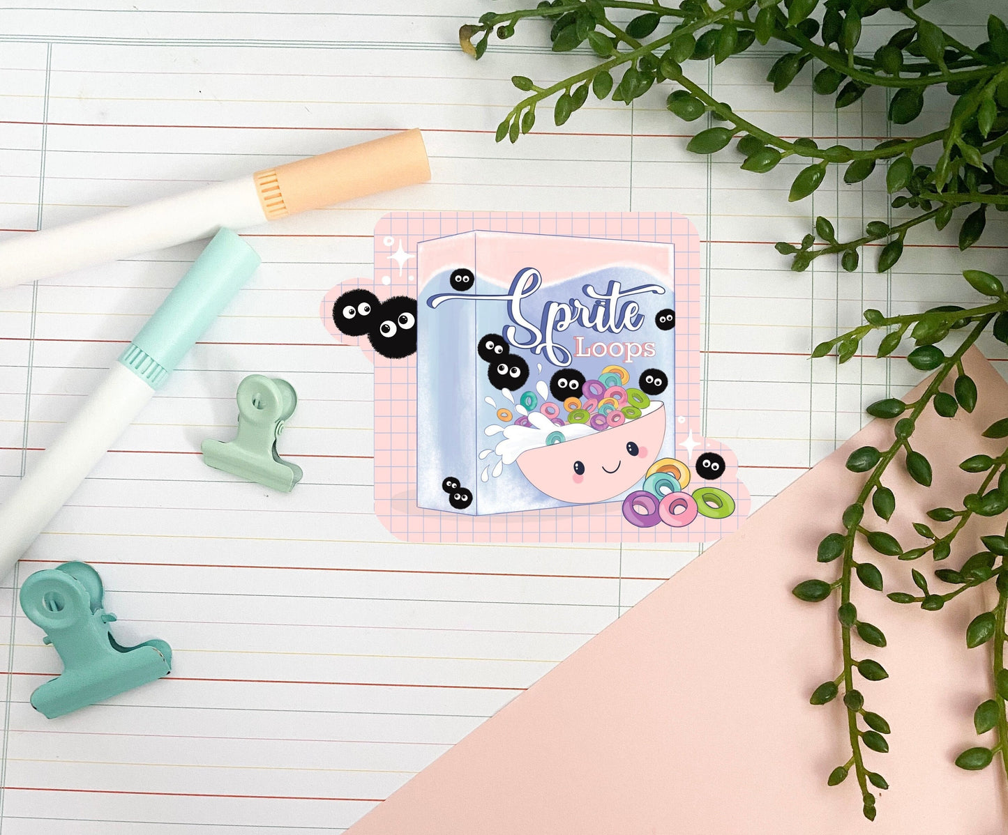 Sprite loops kawaii snacks sticker  / kawaii die-cut sticker/ Digital art, decals. gift stationery, bullet journal, laptop, iPad sticker.