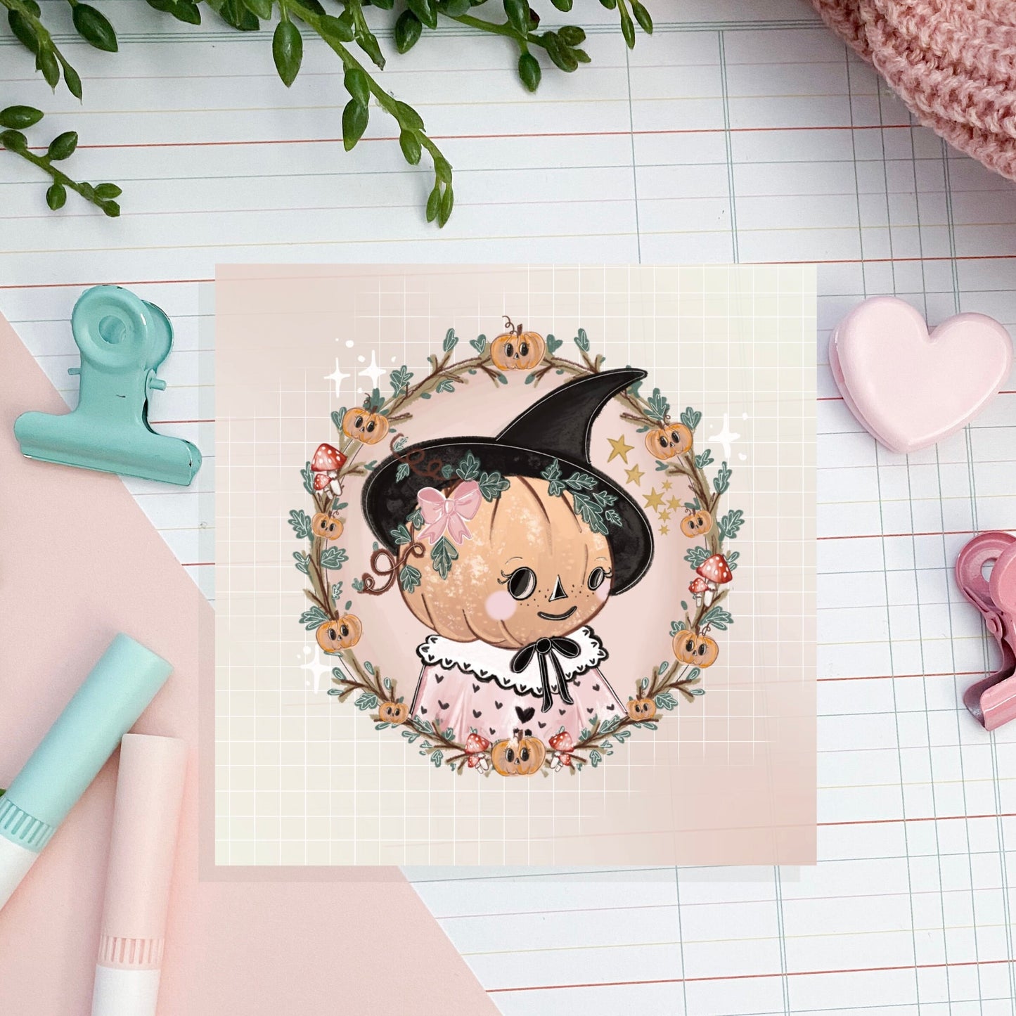 hello pumpkin art print. Autumn art, Halloween art print. Home interior cute art print.