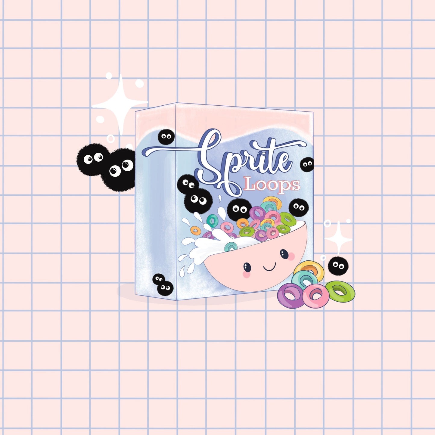 Sprite loops kawaii snacks sticker  / kawaii die-cut sticker/ Digital art, decals. gift stationery, bullet journal, laptop, iPad sticker.