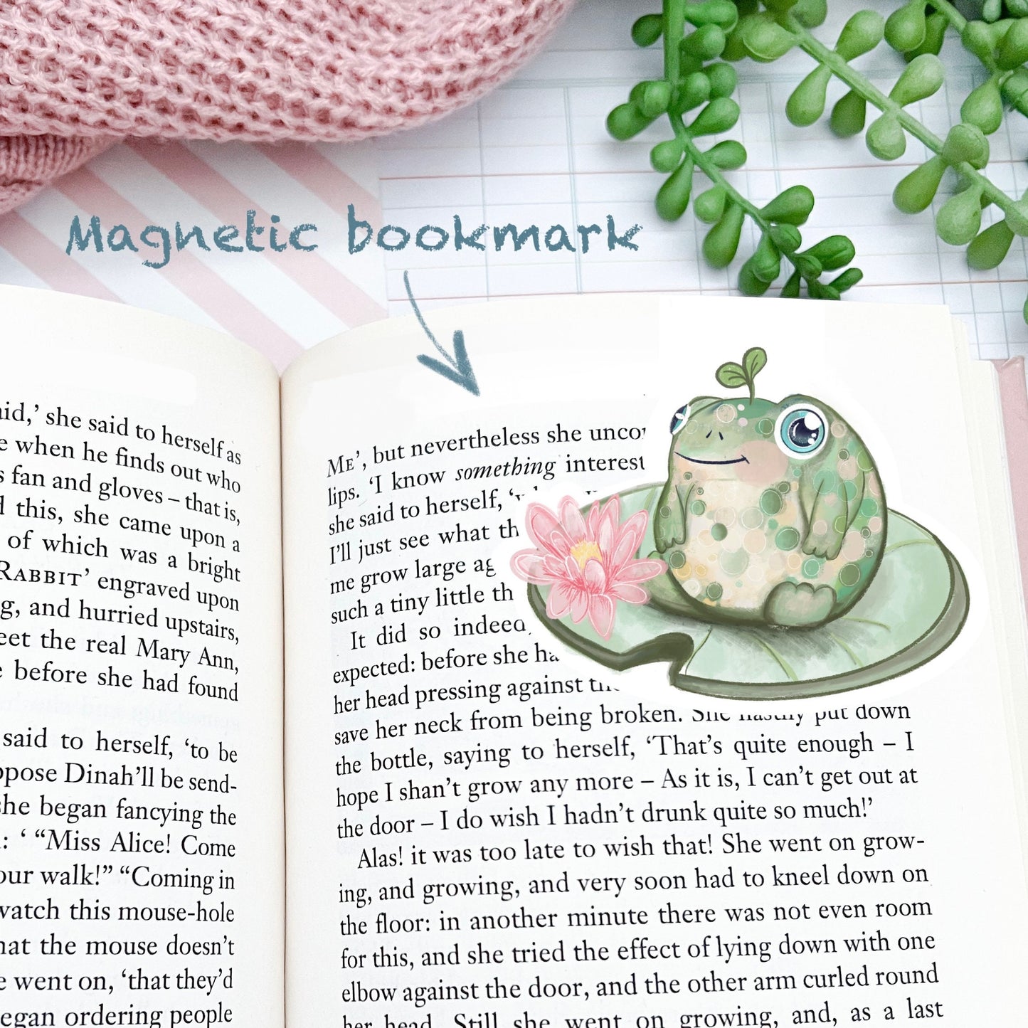 Cute froggy magnetic Bookish magnetic bookmark
