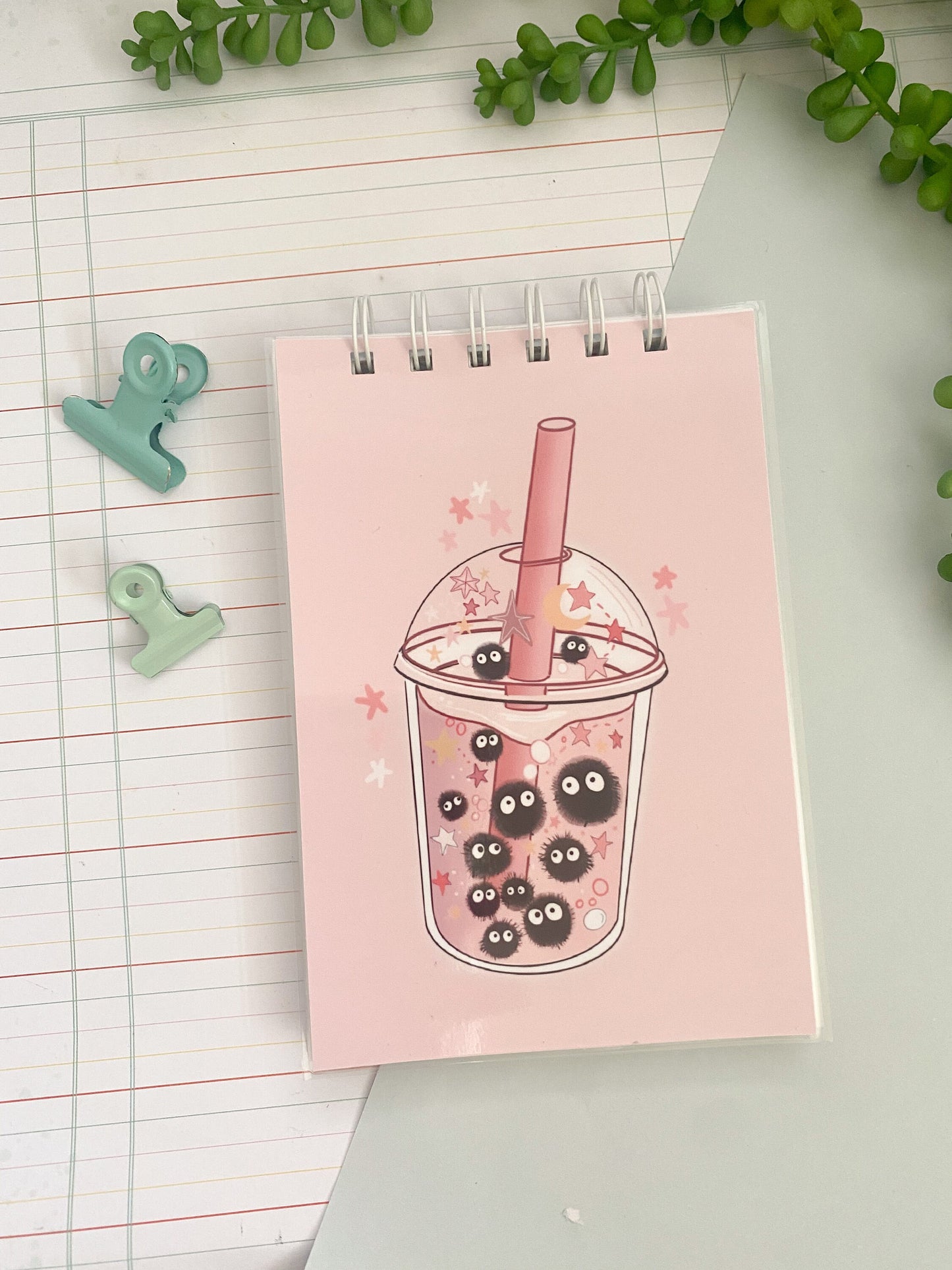 Kawaii Reusable Sticker Book, Reusable Sticker Album, 6x4 inch Sticker Book, Silicone Release Paper, Bubble tea Sticker Storage Book