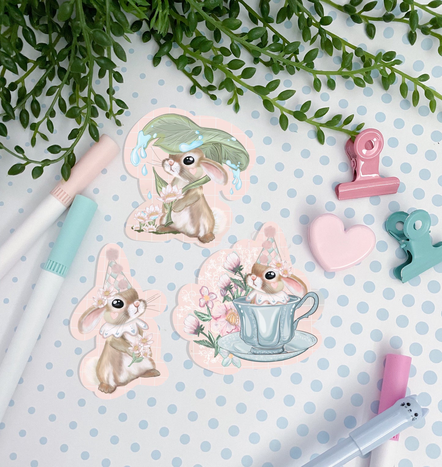 Cute bunny sticker pack.