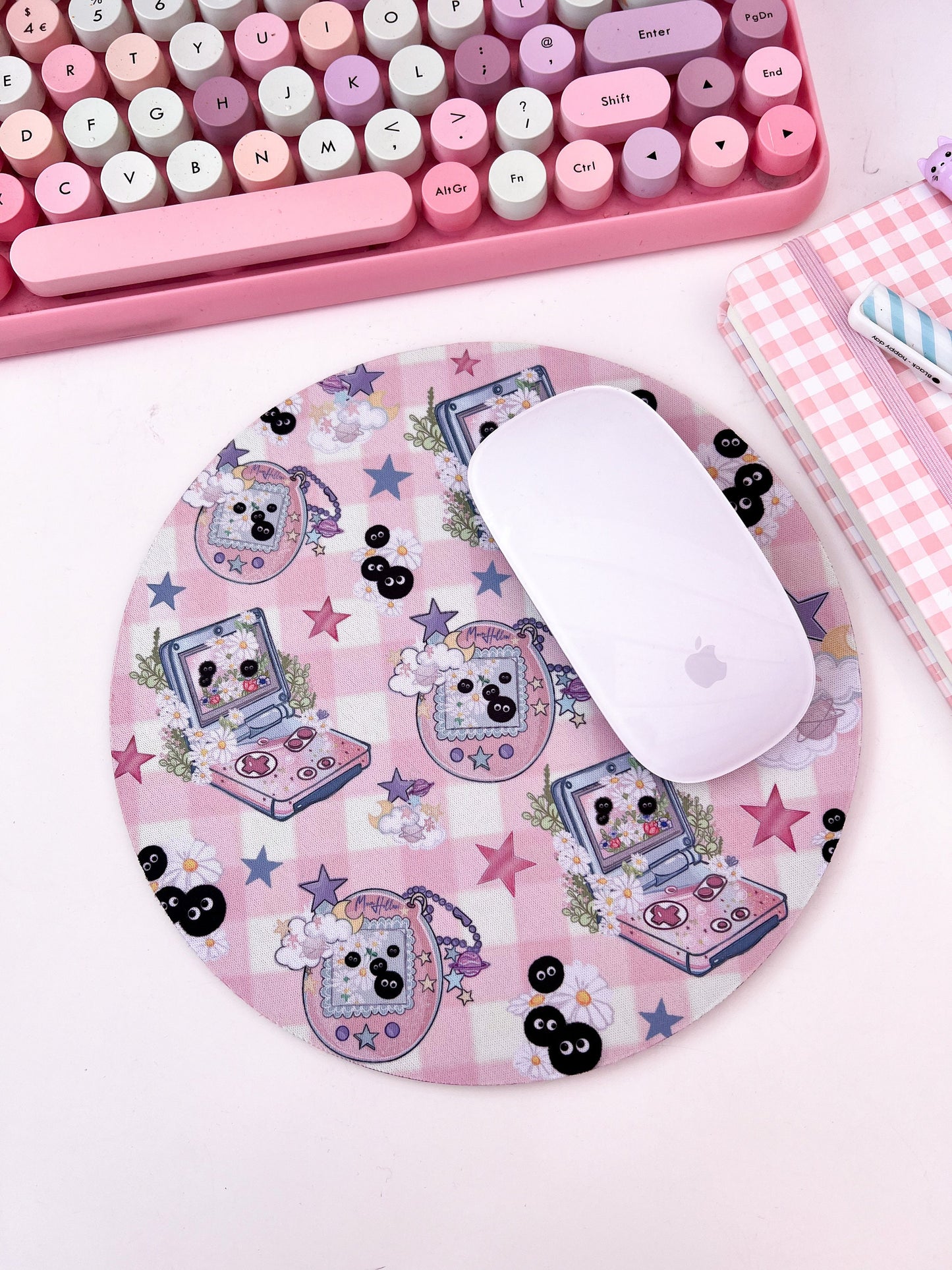 Kawaii retro gaming mouse mat, kawaii Gaming setup desk mat, mouse pad, kawaii computer mat. Gaming desk mat. Cute colourful desk mousepad.
