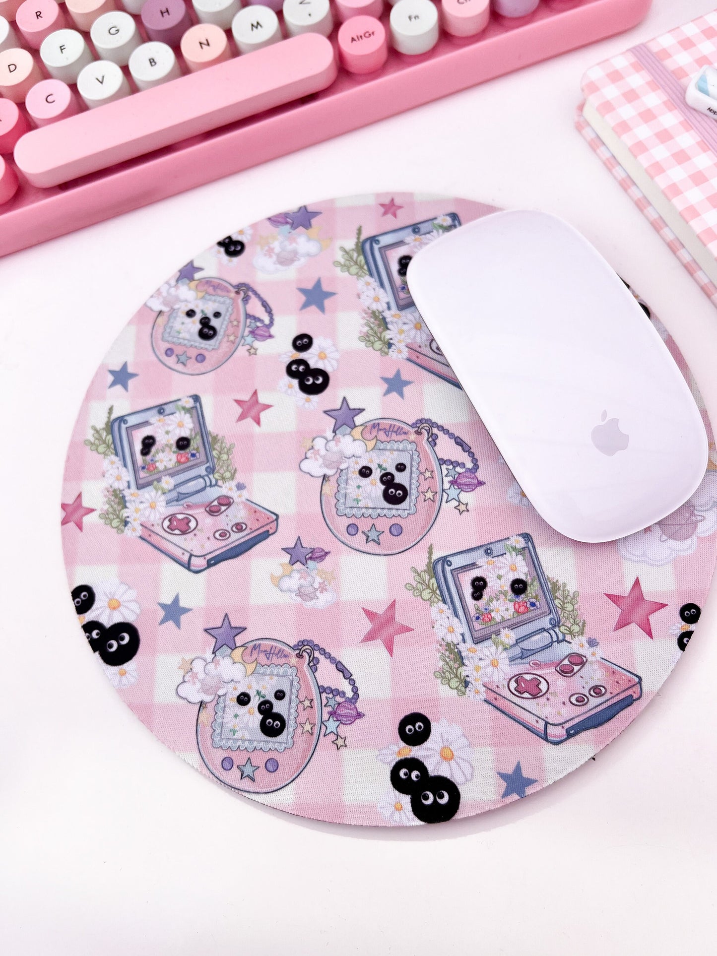 Kawaii retro gaming mouse mat, kawaii Gaming setup desk mat, mouse pad, kawaii computer mat. Gaming desk mat. Cute colourful desk mousepad.