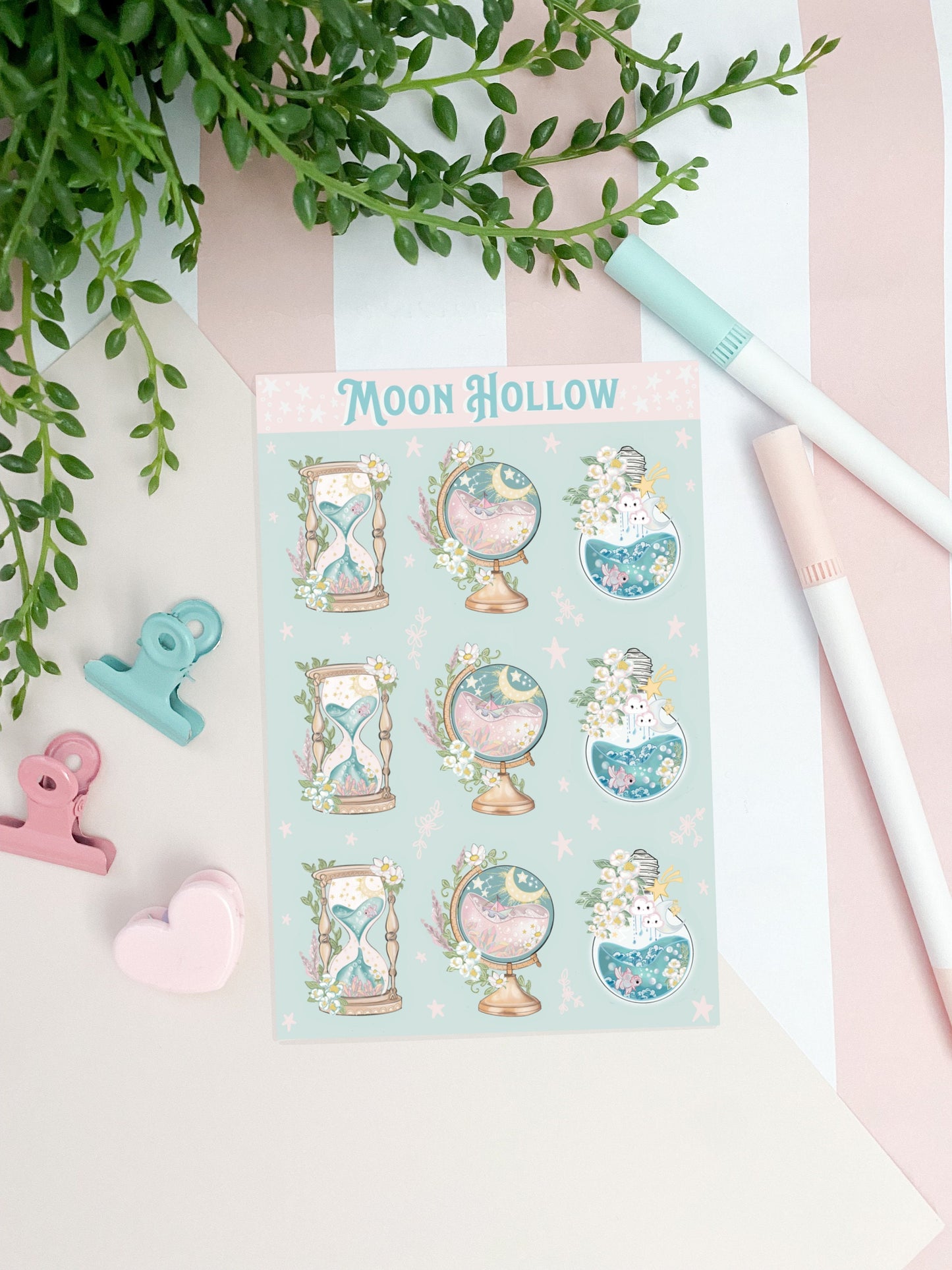 Sail the world sticker sheet.