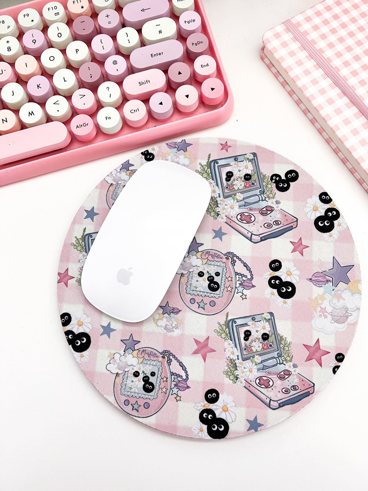 Kawaii retro gaming mouse mat, kawaii Gaming setup desk mat, mouse pad, kawaii computer mat. Gaming desk mat. Cute colourful desk mousepad.