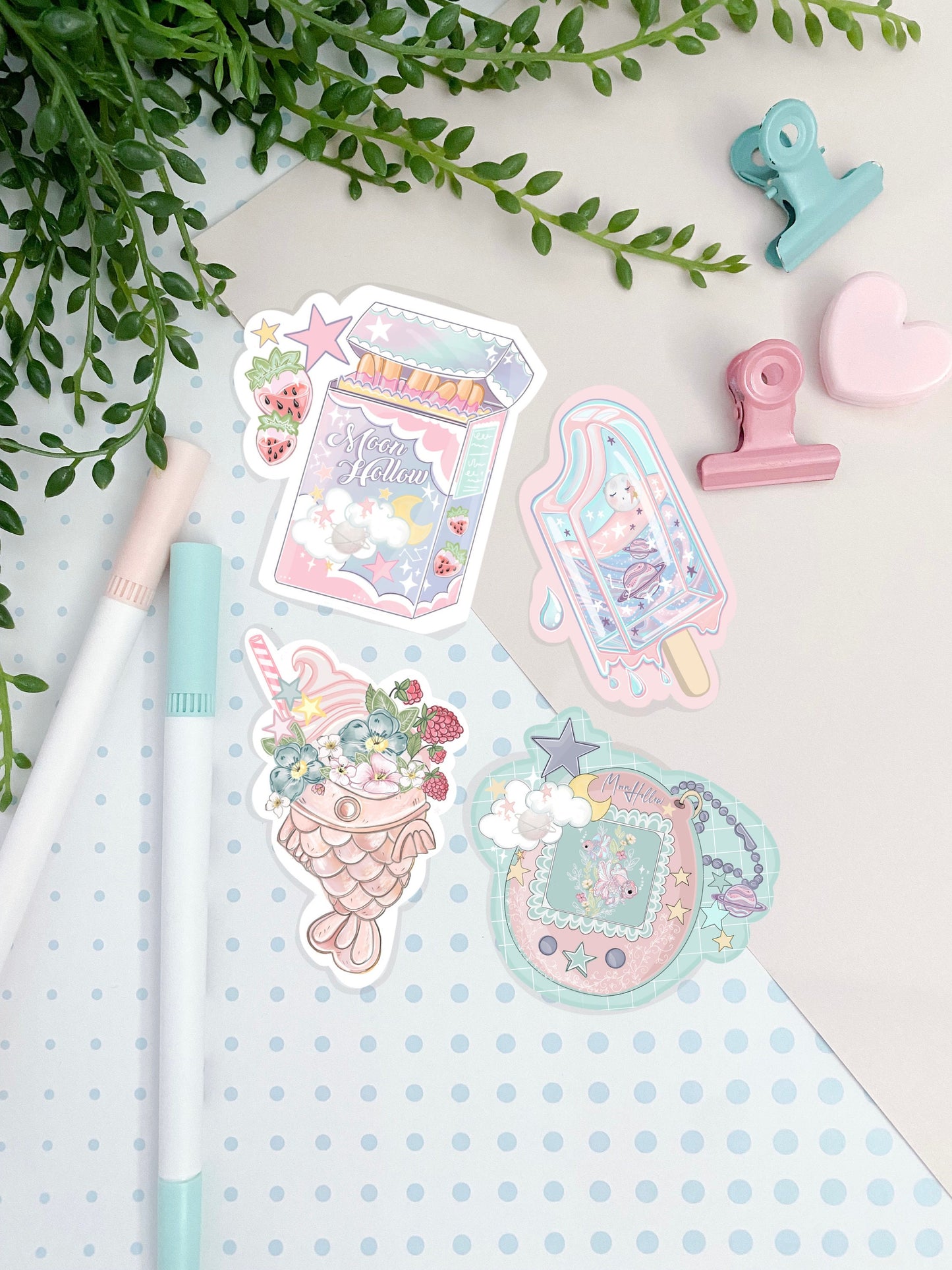 Kawaii snack & game sticker pack, Pocky, Kawaii Illustration, bullet journal.