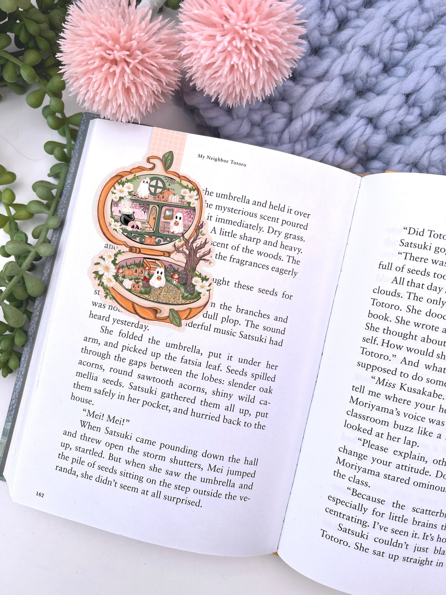 Spooky Polly Pocket Magnetic Bookmark: ghost  Halloween Stationery