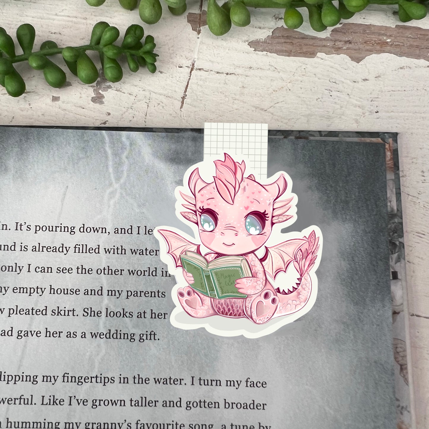 Misty Dragon Magnetic Bookmark: cute dragon Stationery