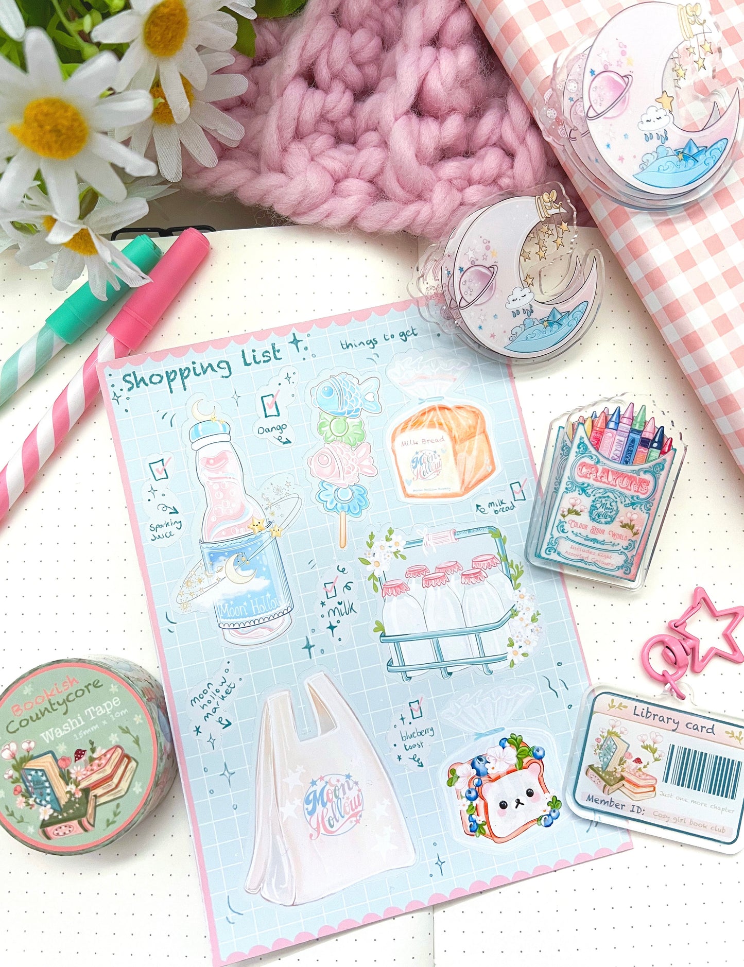 Crayons Acrylic binder Clip | colour your world clear acrylic, binder clip, journal.