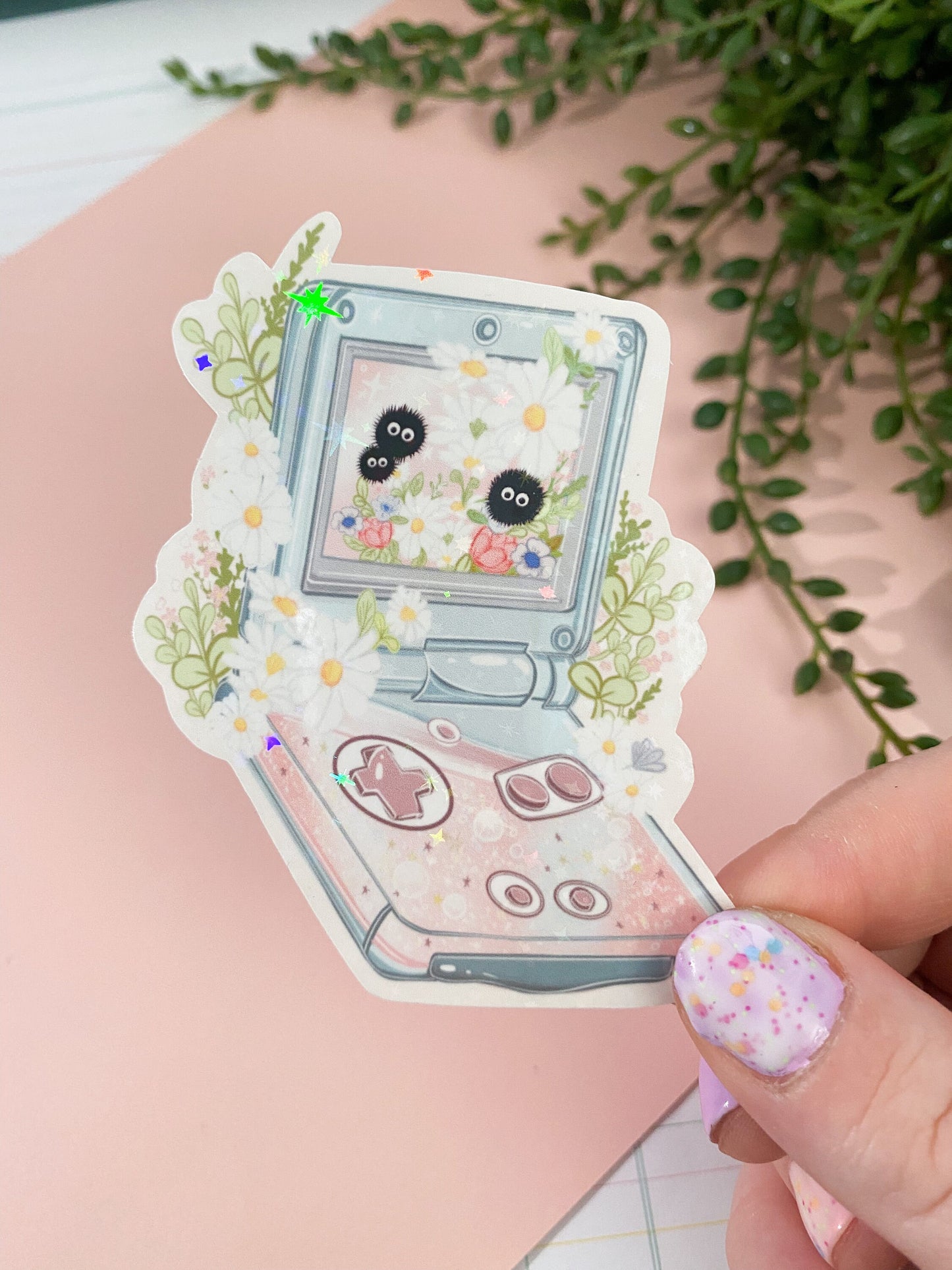 Kawaii gaming holographic 2 sticker pack, Anime Digital Art, Stickers, Kawaii Illustration, Stationary, Magic, game, bujo bullet journal.