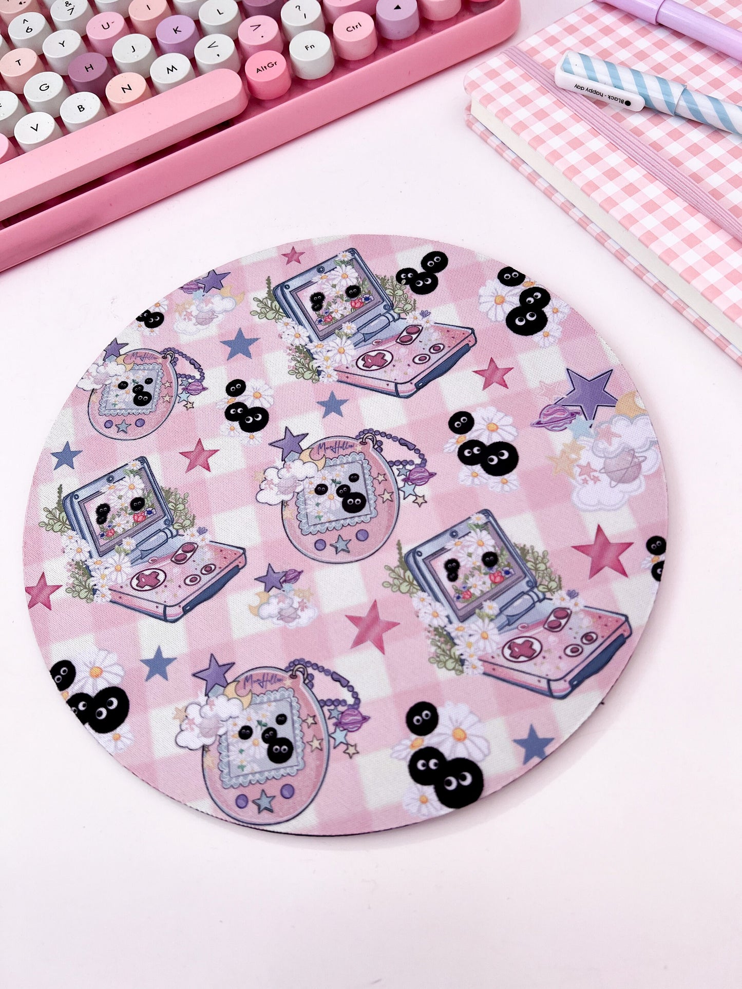 Kawaii retro gaming mouse mat, kawaii Gaming setup desk mat, mouse pad, kawaii computer mat. Gaming desk mat. Cute colourful desk mousepad.