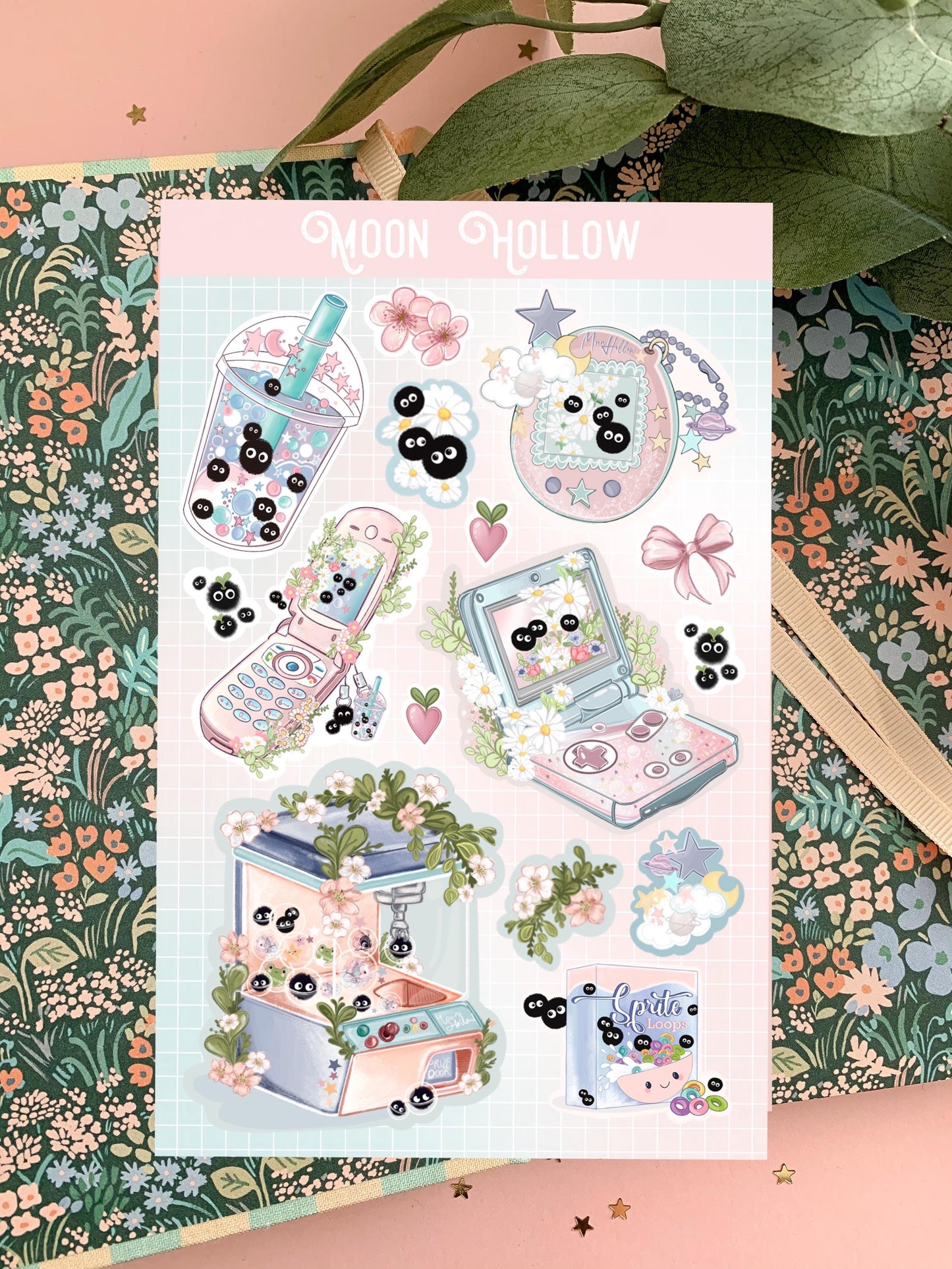 Kawaii bubble tea planner stickers, bujo. Kawaii Illustration.