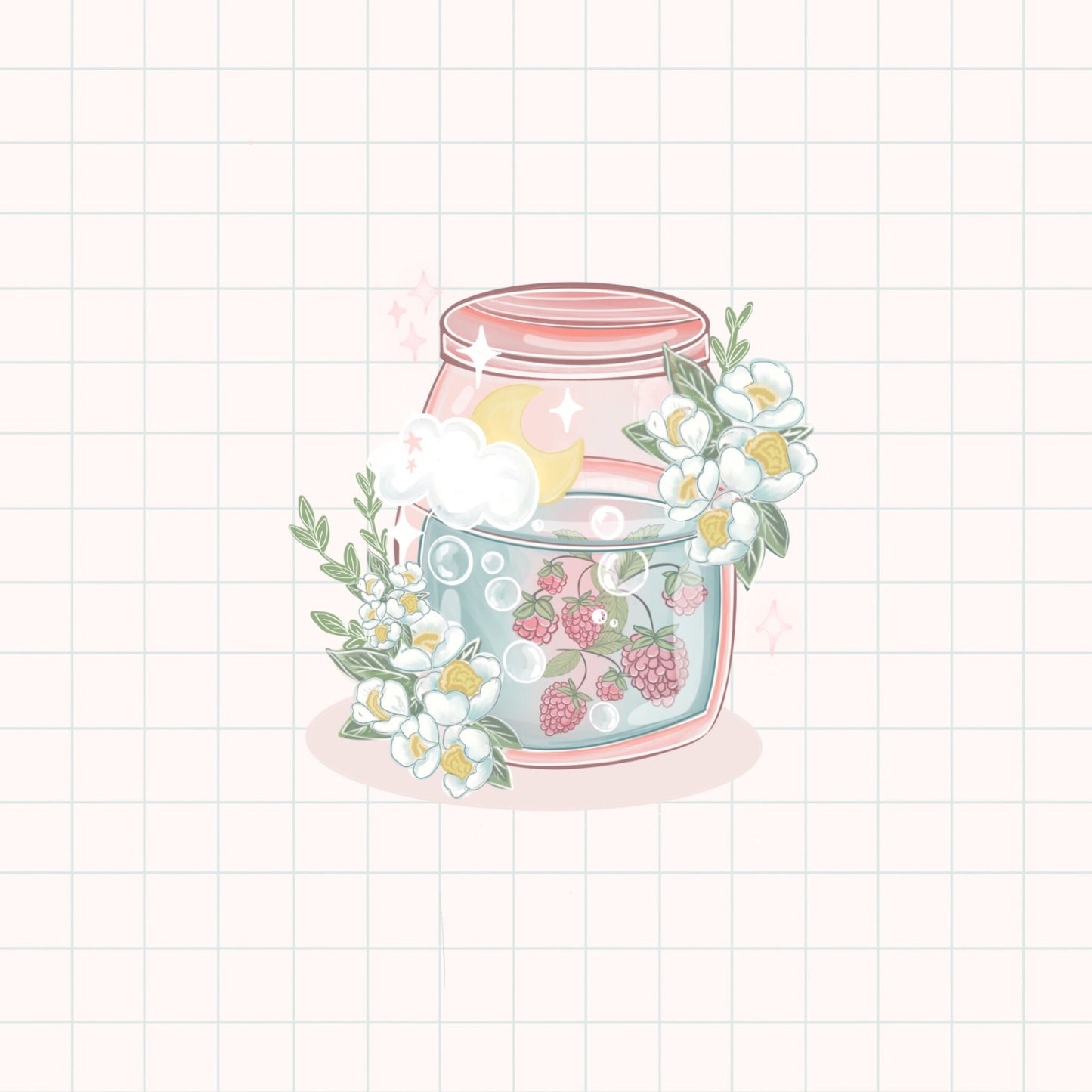 Kawaii fruit juice drink sticker pack.