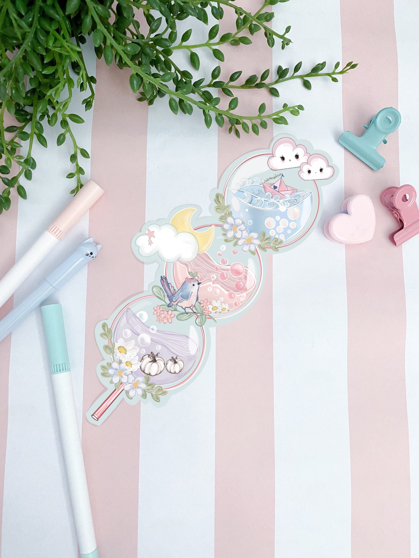 Pumpkin Moon Dango Kawaii cute moon die-cut sticker/ Digital art, laptop decals. Cute kawaii gift, Bujo ,bullet journal, laptop, iPad