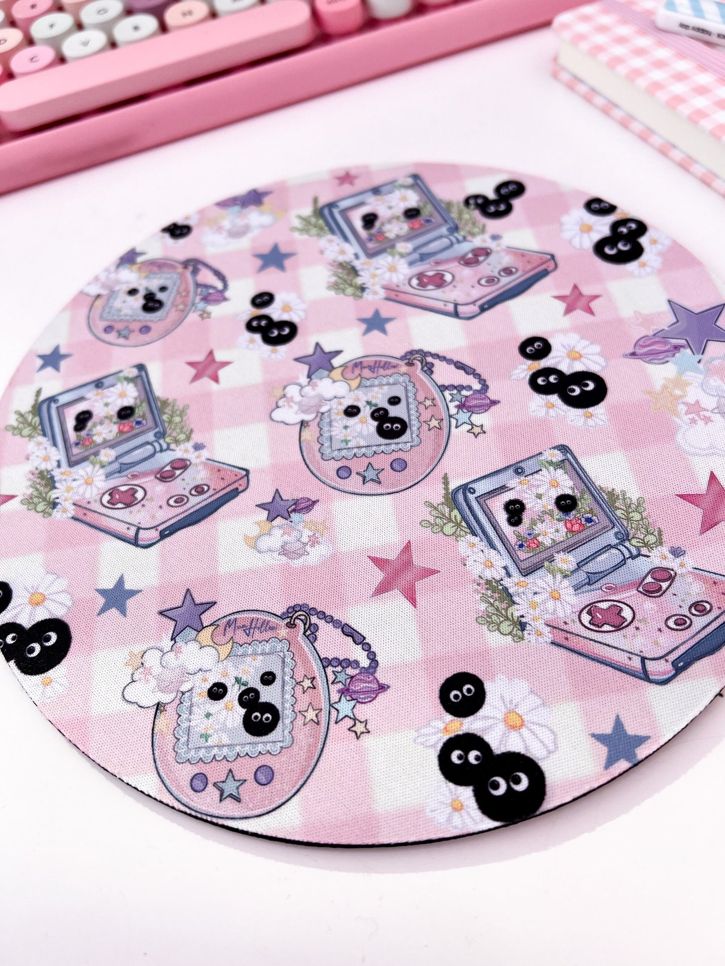 Kawaii retro gaming mouse mat, kawaii Gaming setup desk mat, mouse pad, kawaii computer mat. Gaming desk mat. Cute colourful desk mousepad.