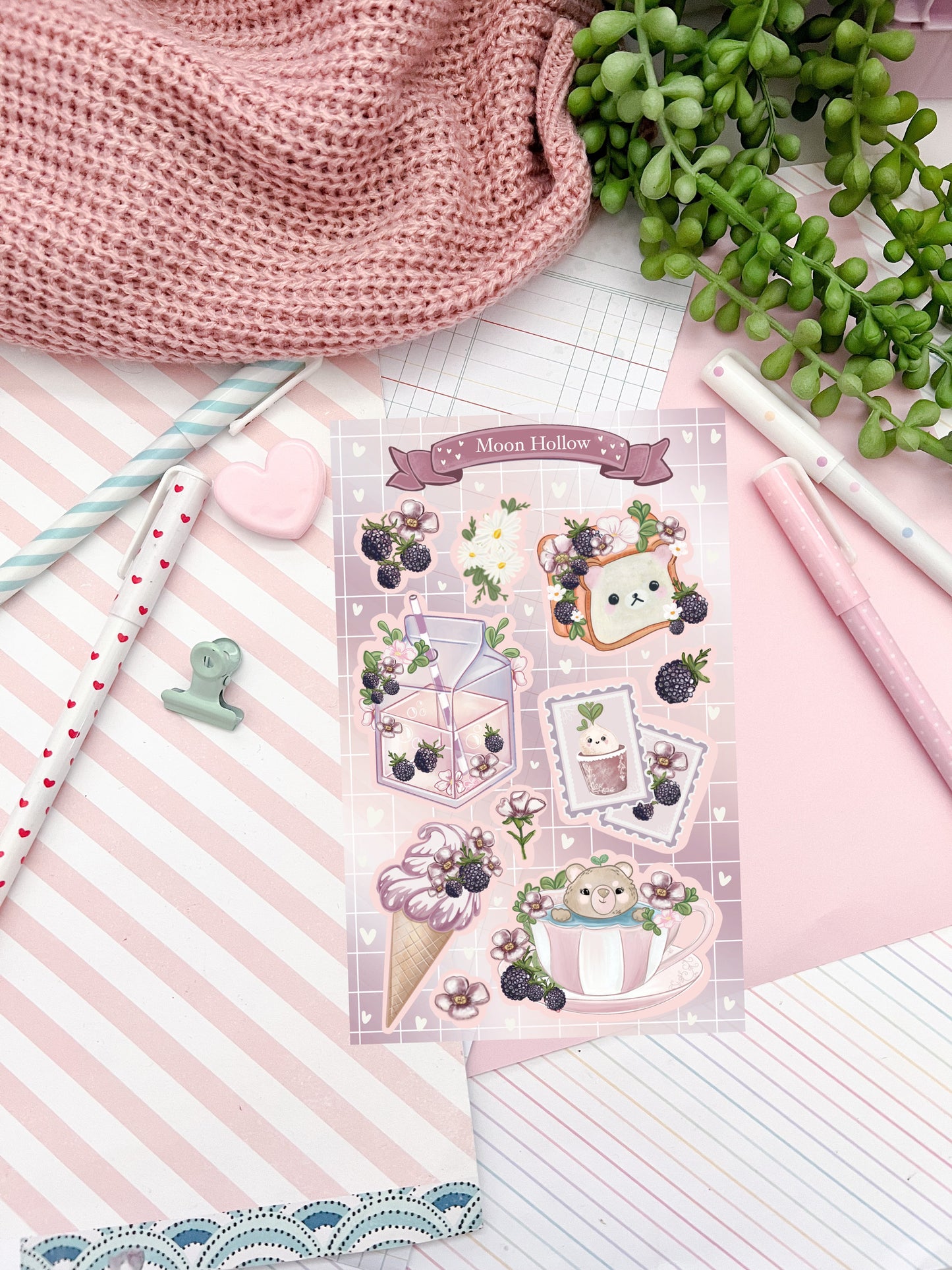 Summer fruit aesthetic sticker sheet.