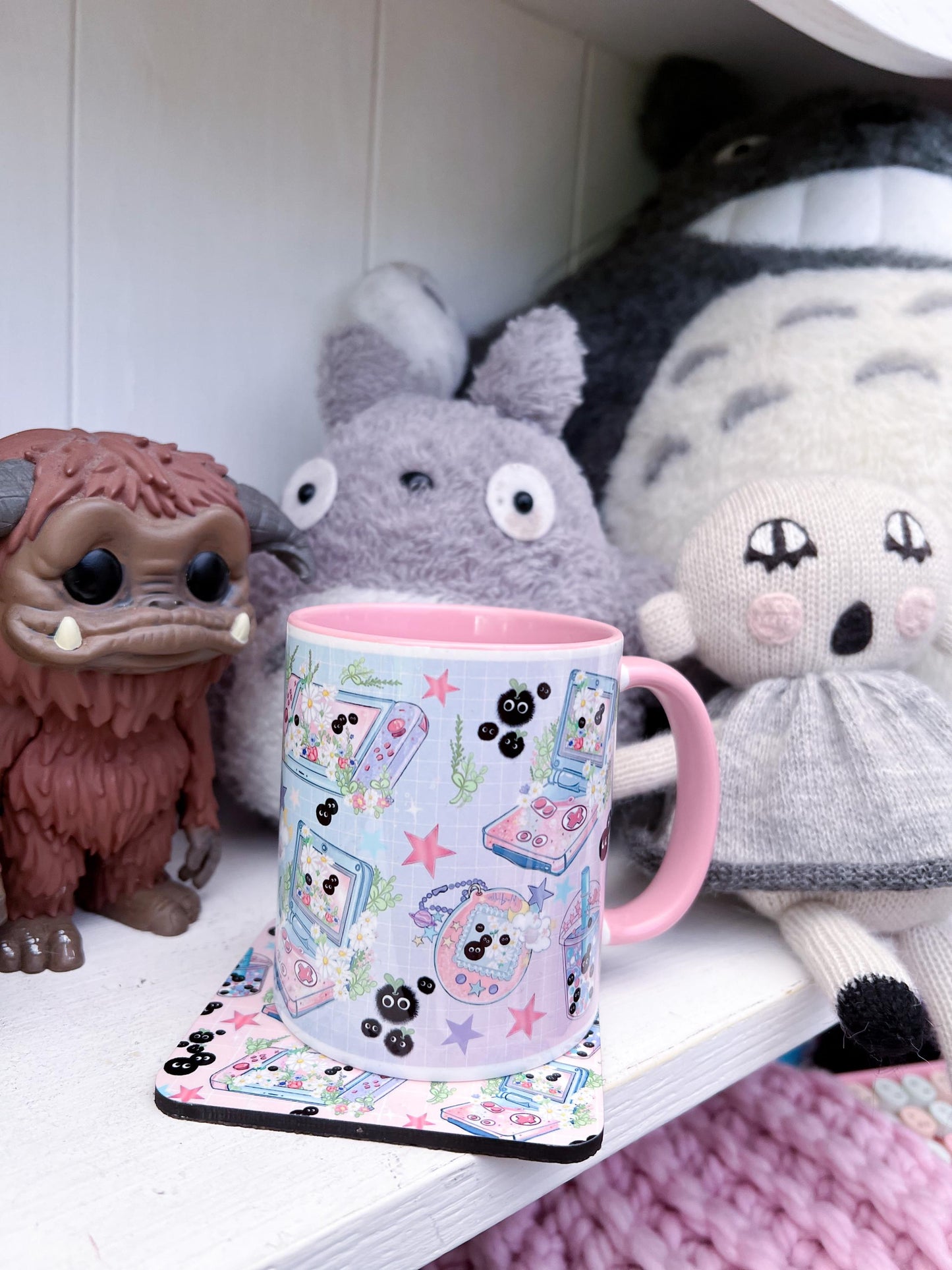 Cute Pink Kawaii Gaming Mug | Cute Gamer Coffee Cup | Adorable Tea Mug | Perfect Gift for Gamers | Whimsical Aesthetic. Cozy  Anime.