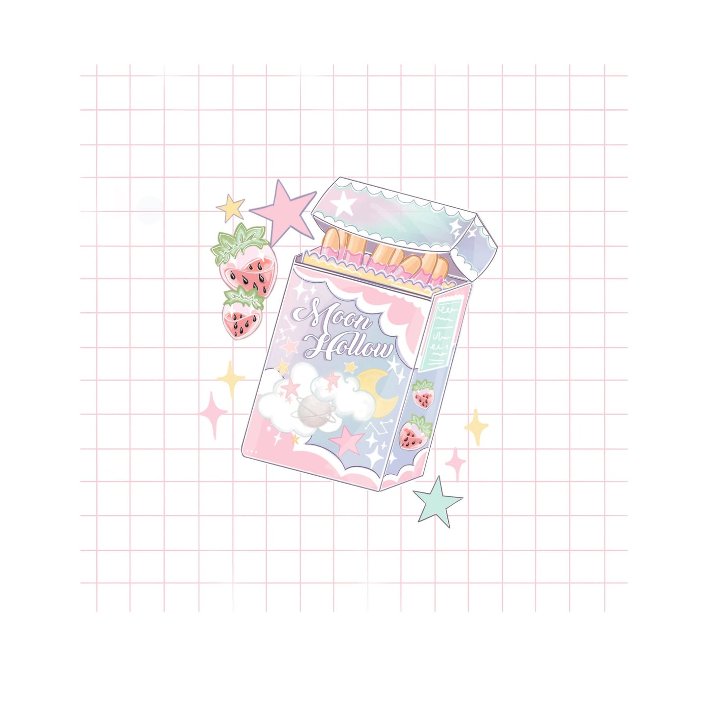 Kawaii snack & game sticker pack, Pocky, Kawaii Illustration, bullet journal.